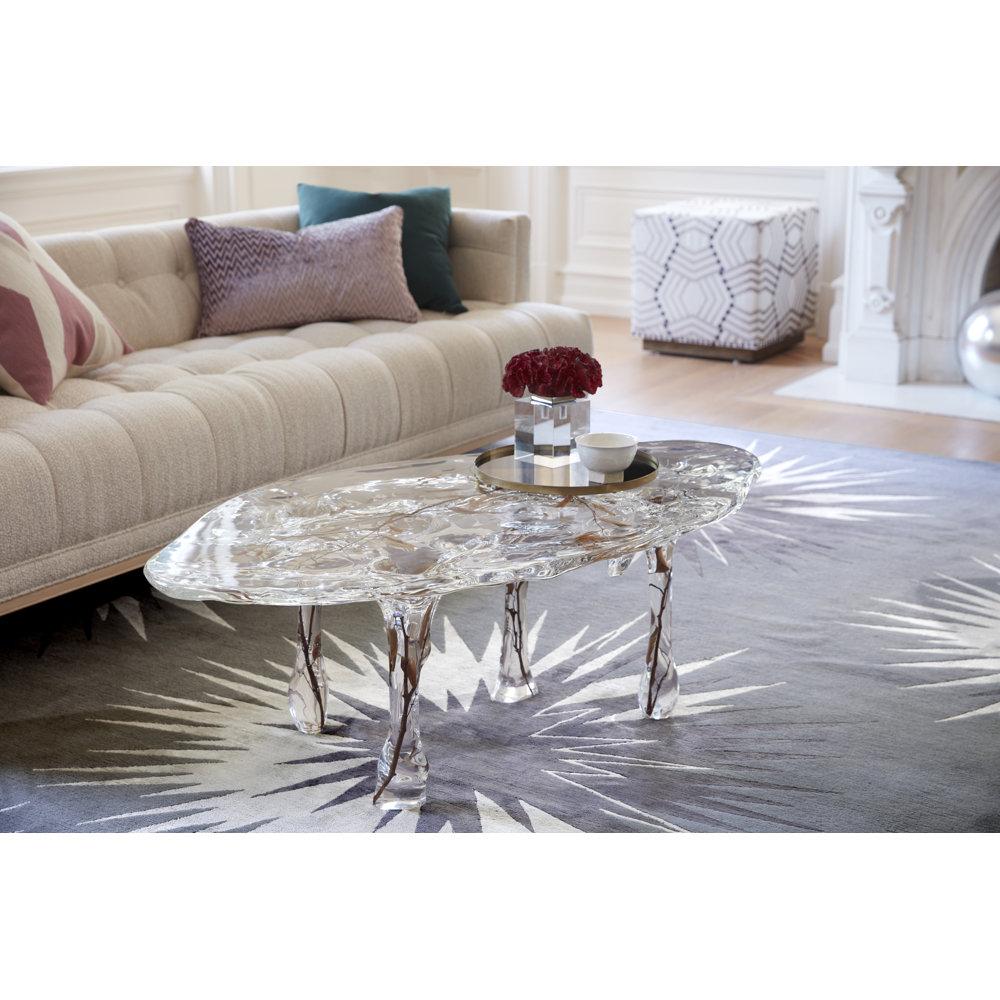 Américain Table Icicle en cristal - Table basse - Design luxueux en cristal et branches de bois en vente