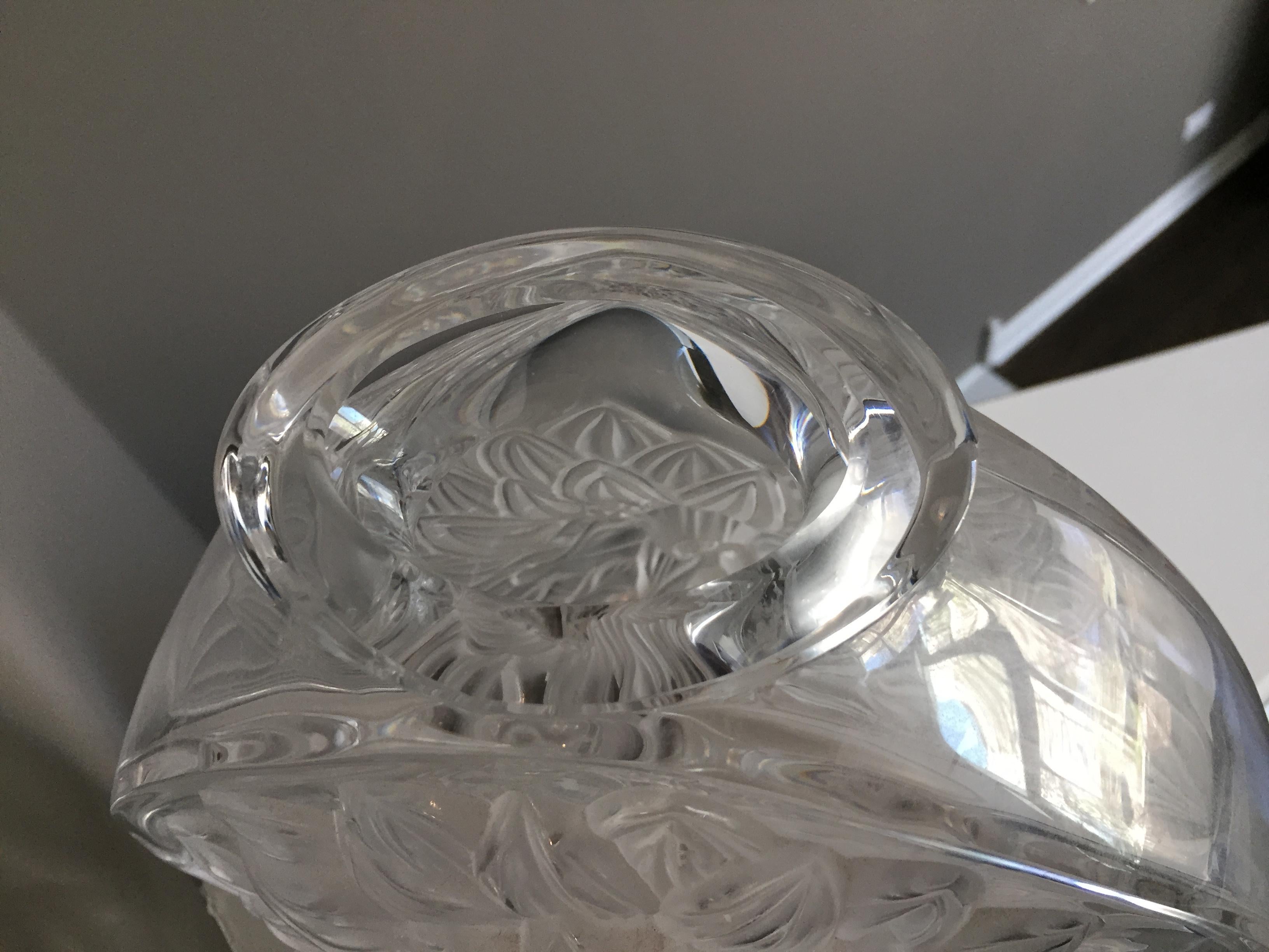 Hand-Crafted Crystal Lalique Vase 