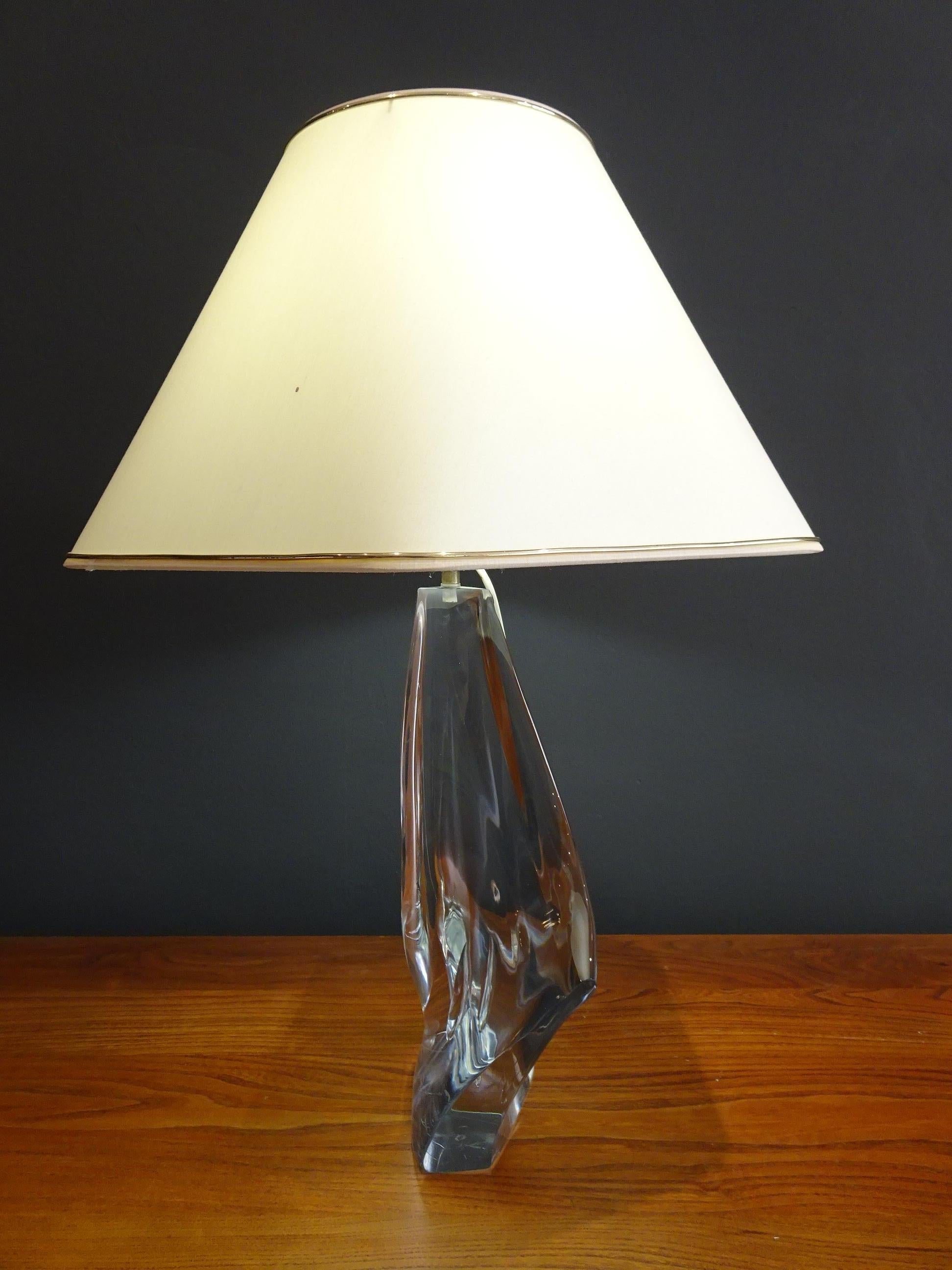 Modern Crystal Lamp Signed 