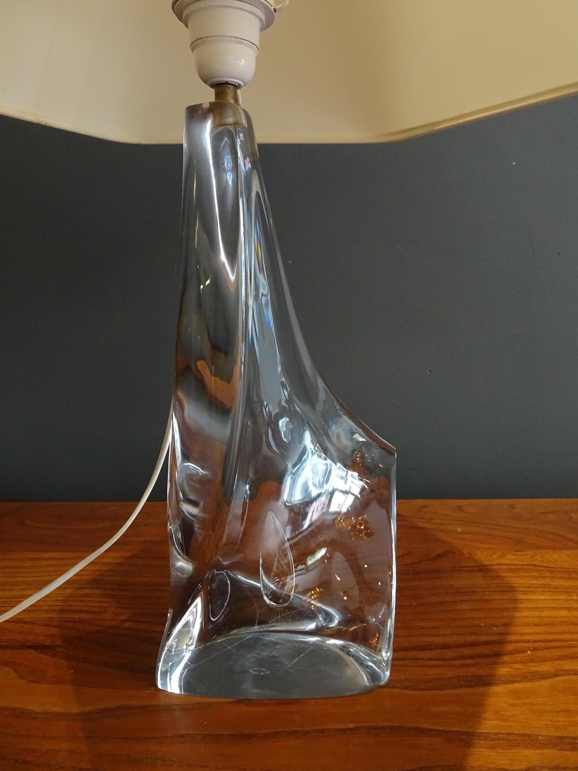 Crystal Lamp Signed 