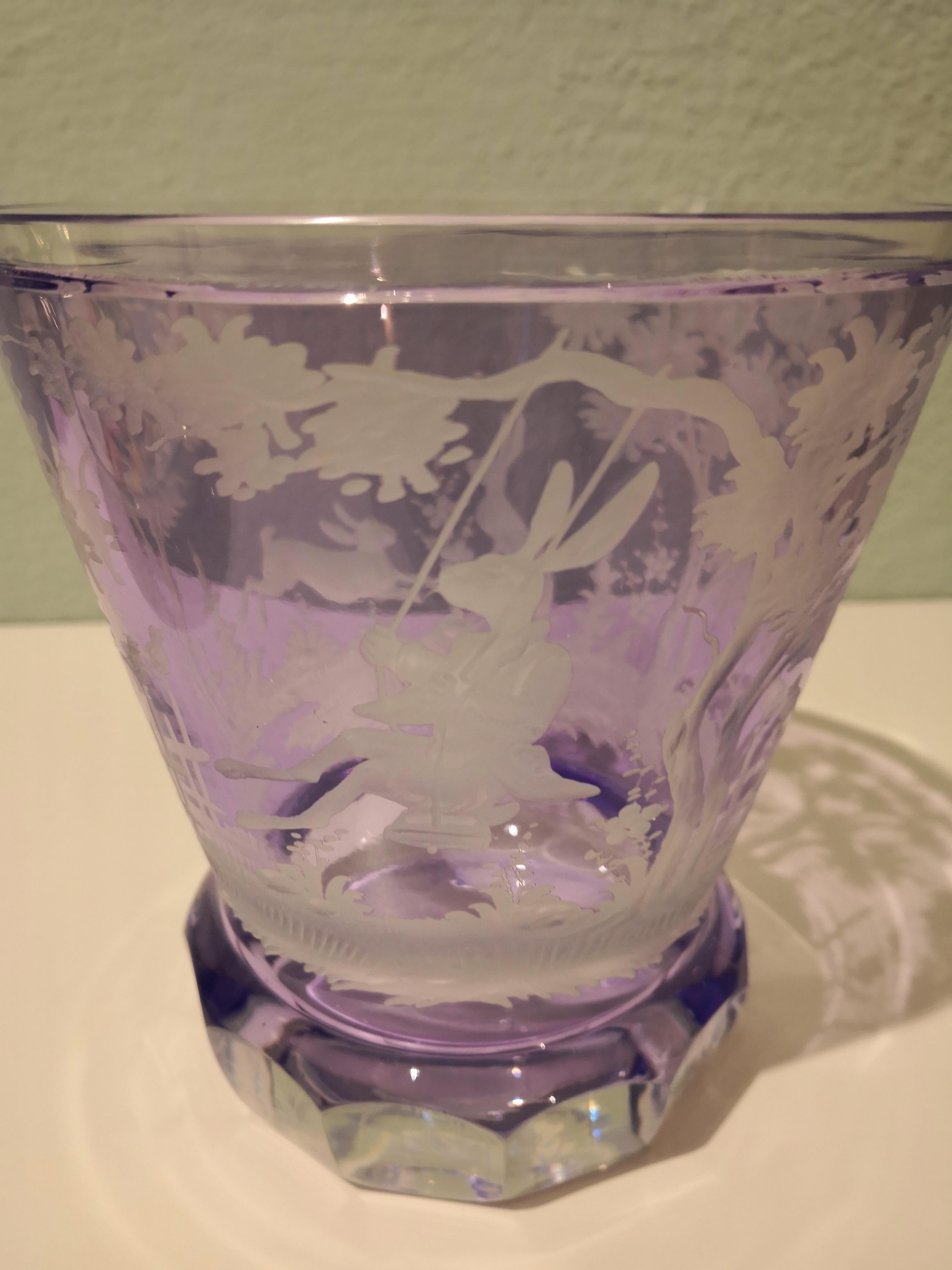Crystal Latern Handblown Purple Glass Easter Decor Sofina Boutique Kitzbühel For Sale 4