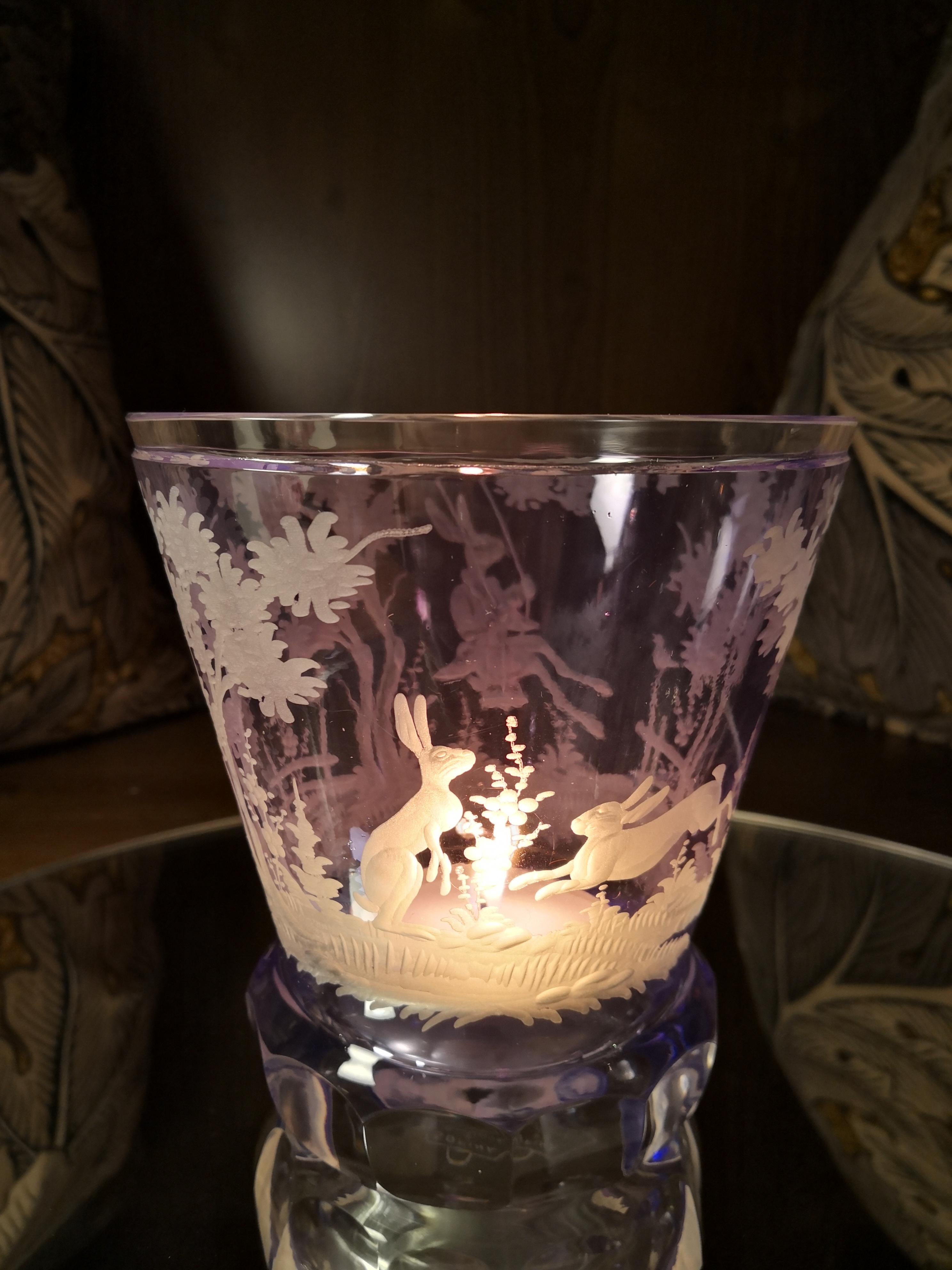 Crystal Latern Handblown Purple Glass Easter Decor Sofina Boutique Kitzbühel In New Condition For Sale In Kitzbuhel, AT
