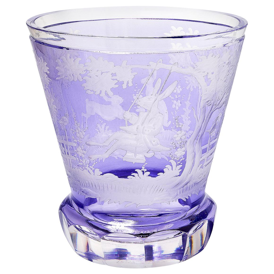 Cristal Latern verre violet soufflé à la main Décor de Pâques Sofina Boutique Kitzbühel en vente