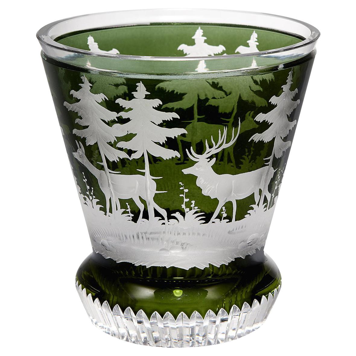 Black Forest Crystal Laterne Green Hunting Scene Sofina Boutique Kitzbuehel