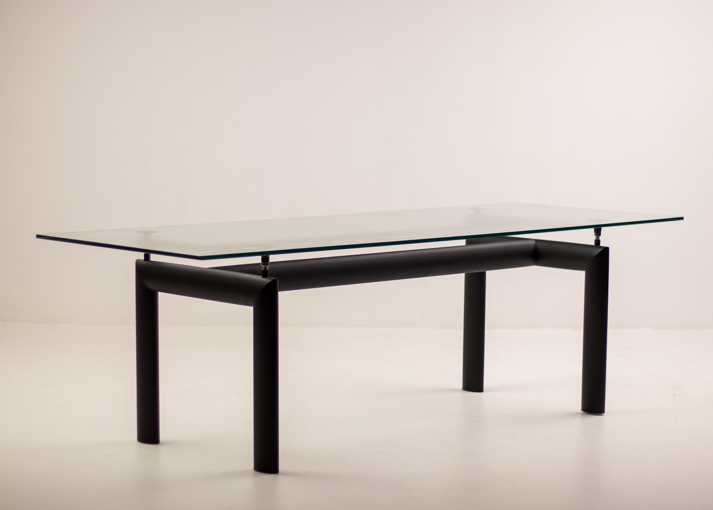 Table en cristal LC6 de Le Corbusier, Jeanneret et Perriand pour Cassina 2
