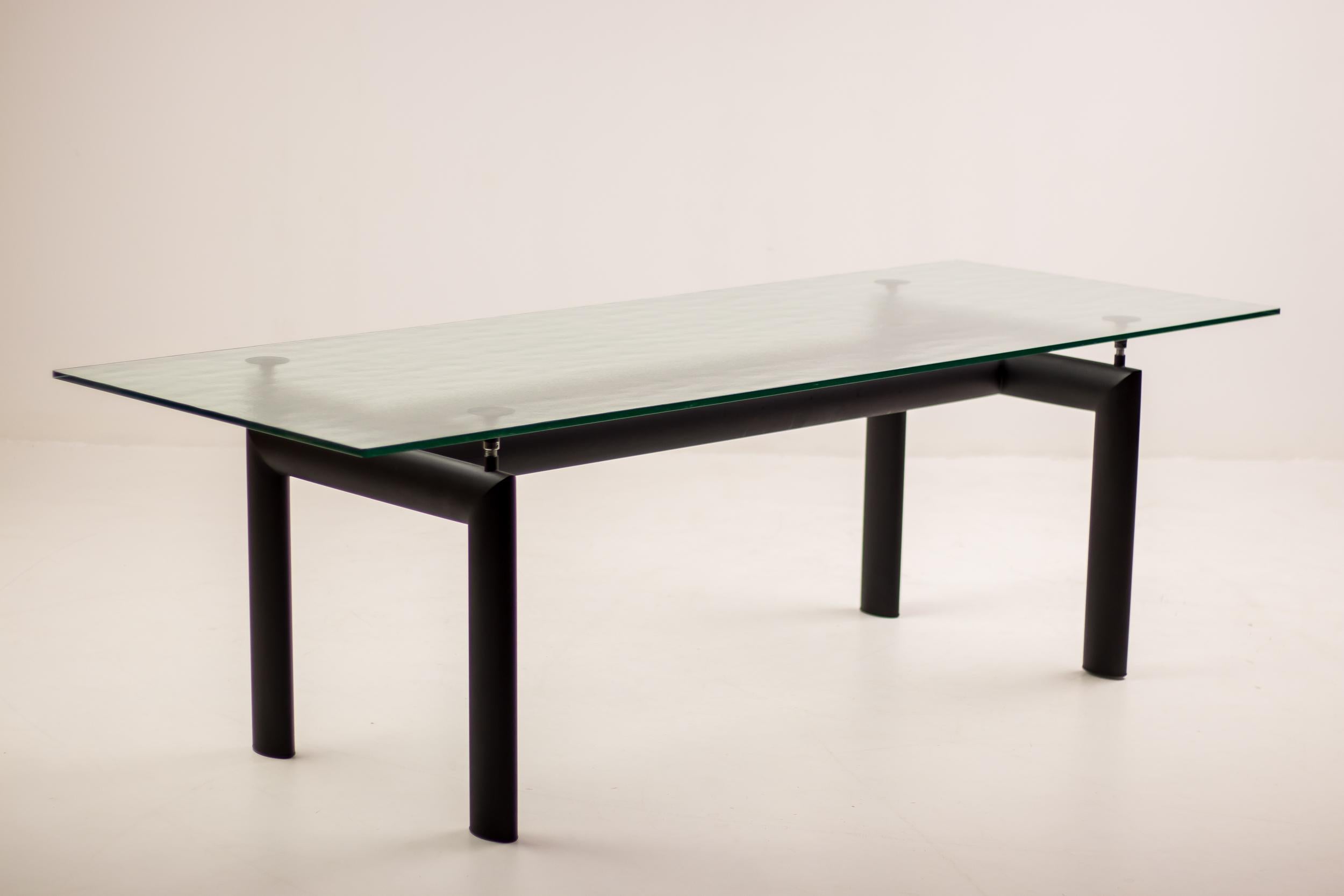 Mid-Century Modern Crystal LC6 Table by Le Corbusier, Jeanneret and Perriand for Cassina