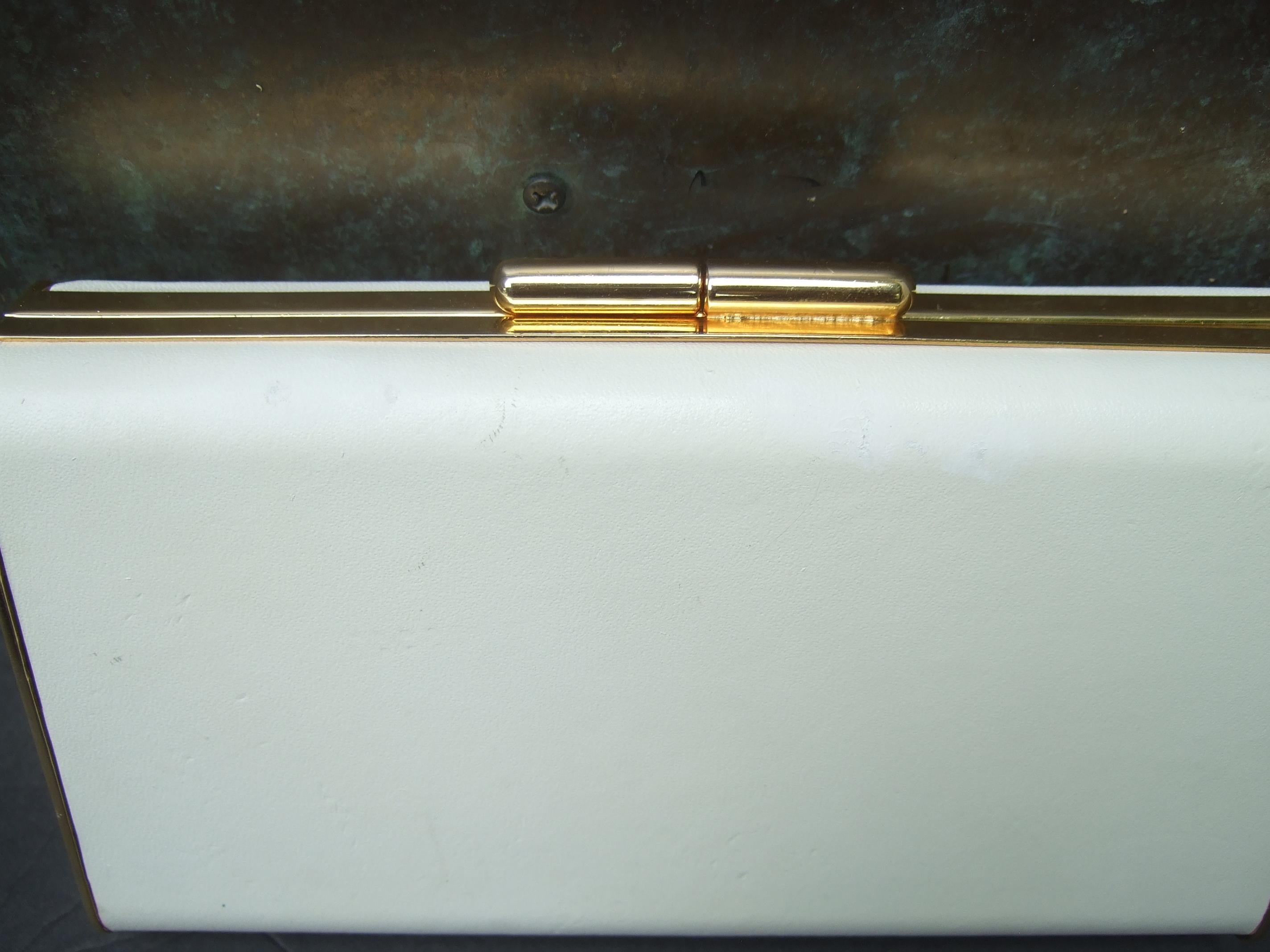 Crystal Leather Equine Minaudiere Clutch by Ermine Beverly Hills c 1980s 14
