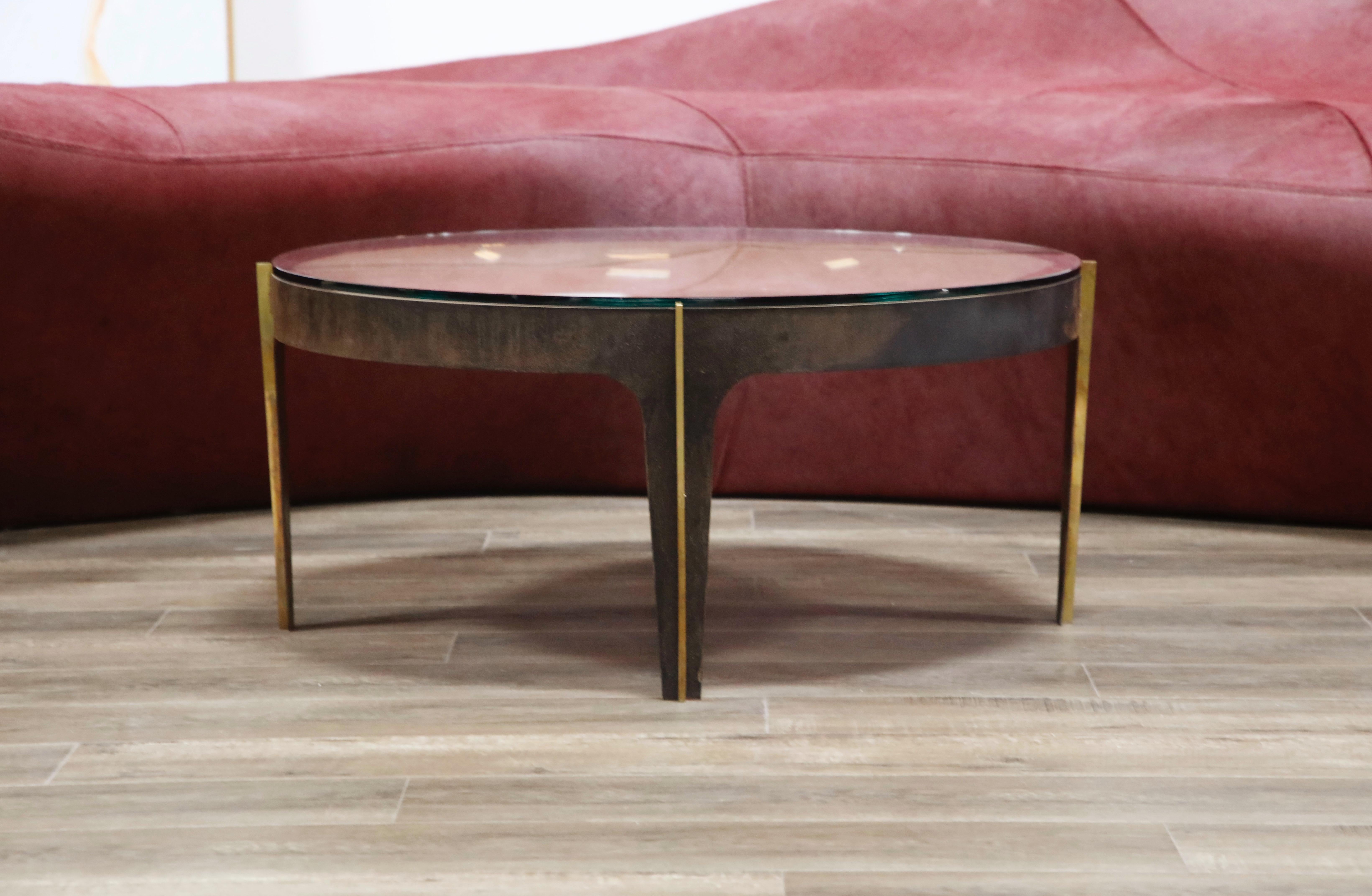 This original Max Ingrand for Fontana Arte Model #1774 'Lens' coffee table was designed around 1958, this example was originally sold on November 23, 1959 making this part of the initial production years and a perfect collectors example. We acquired