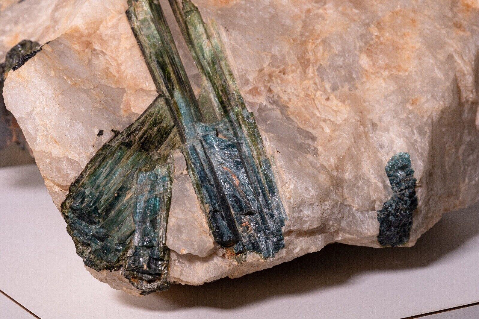 Stone Crystal Lepidolite Geode w Tourmaline Vintage Mineral Specimen For Sale