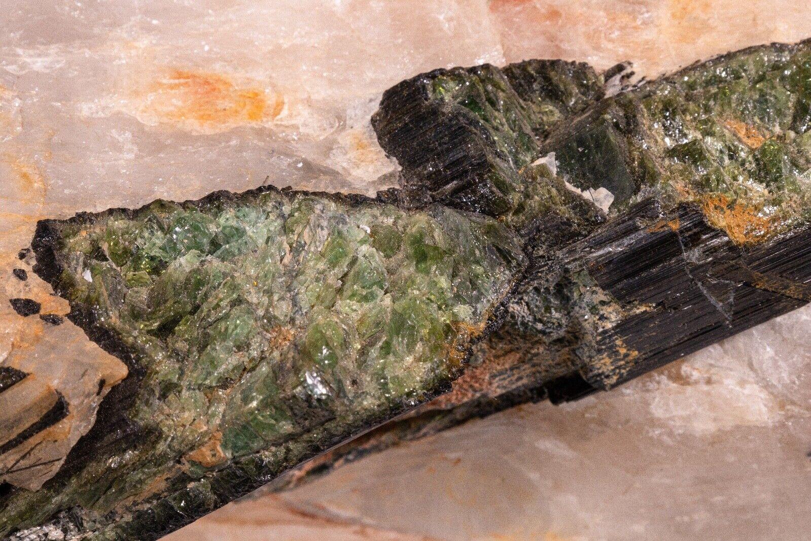 Crystal Lepidolite Geode w Tourmaline Vintage Mineral Specimen For Sale 2