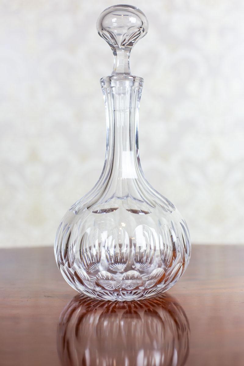 Belgian Crystal Liquor Decanter, Beginning of the 20th Century