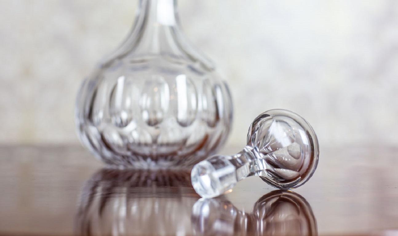 Crystal Liquor Decanter, Beginning of the 20th Century In Good Condition In Opole, PL