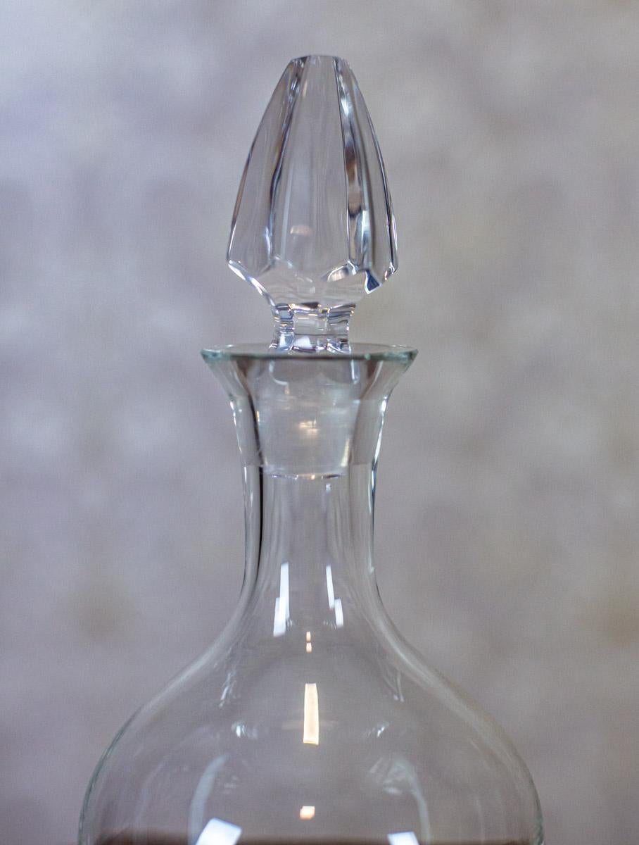 Crystal Liquor Decanter from the Interwar Period - Bohemian cut For Sale 3