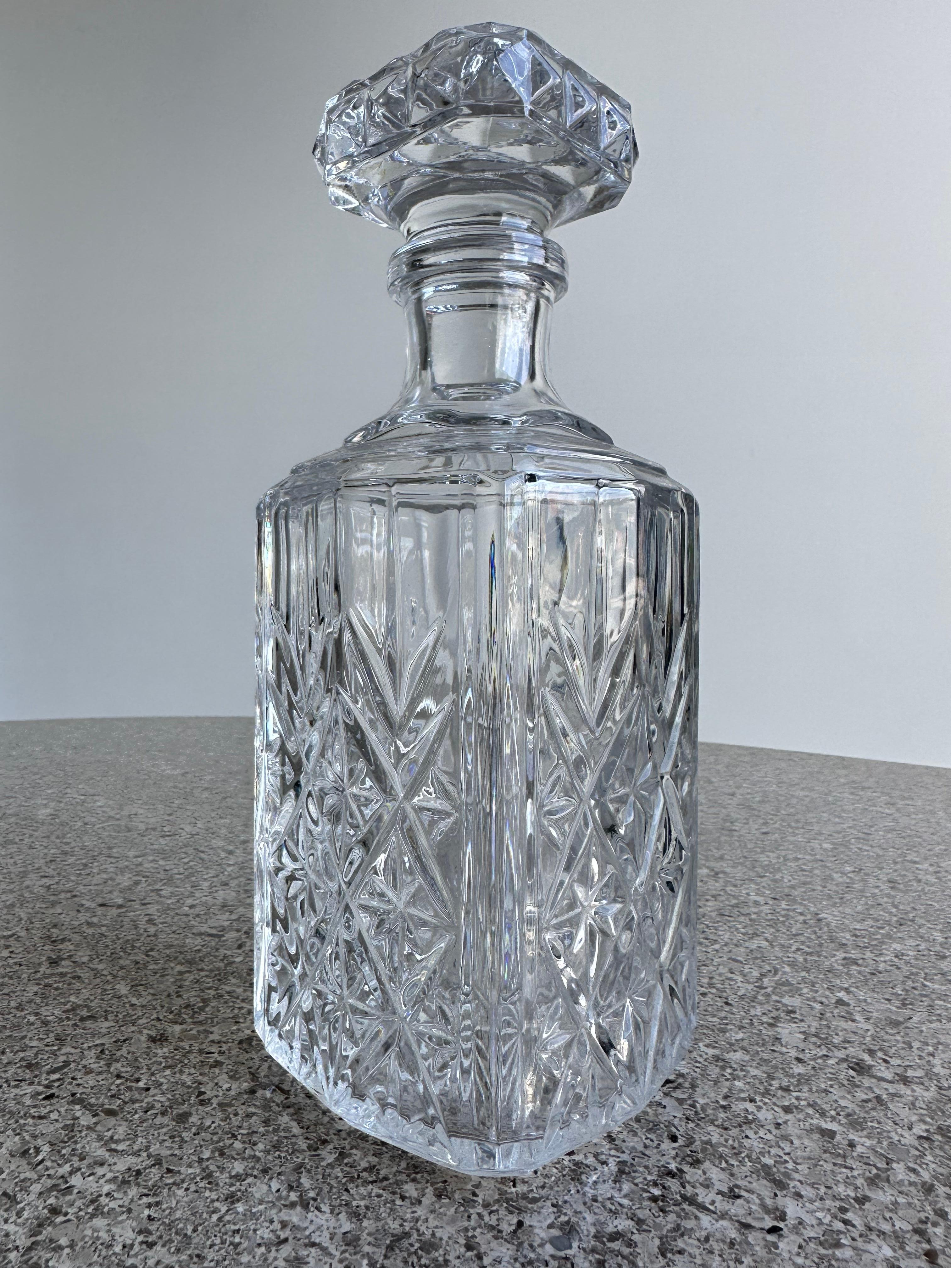 Crystal Liquor Italian Bottle, 1950s In Good Condition For Sale In Byron Bay, NSW