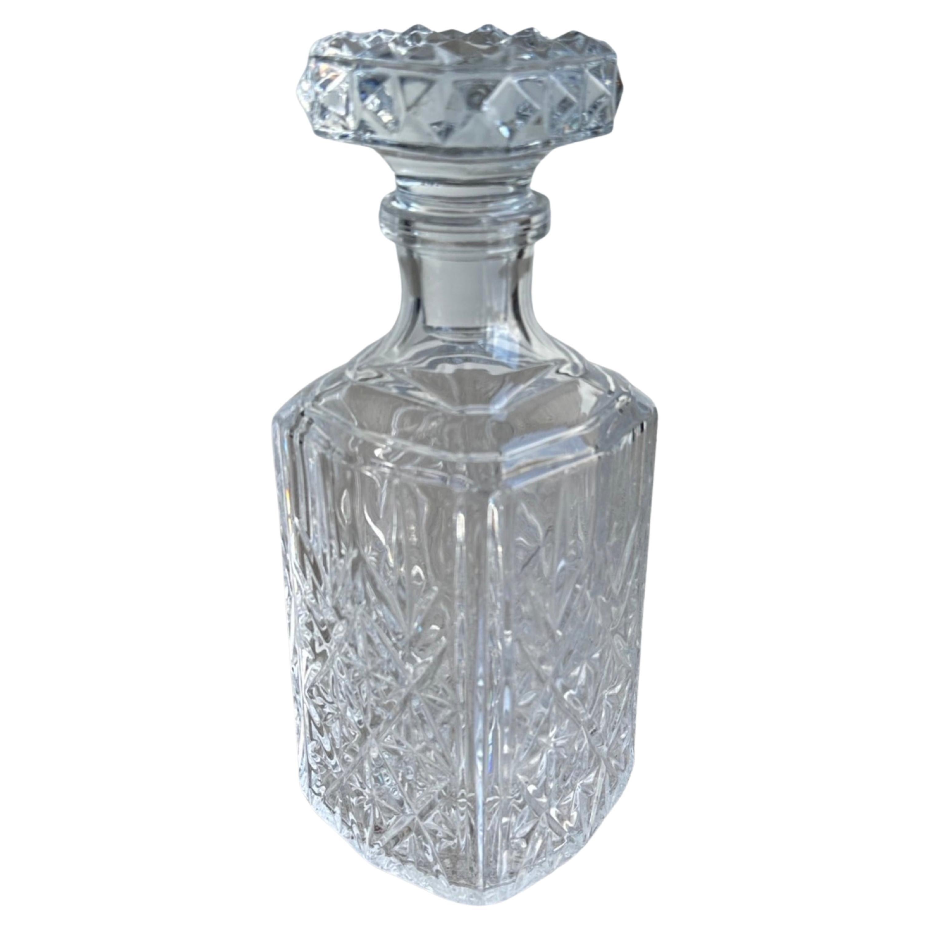 Crystal Liquor Italian Bottle, 1950s For Sale