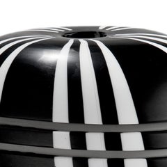 Glass object. Crystal Long Black and White Stripe