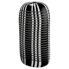 Glass object. Crystal Long Black and White Stripe