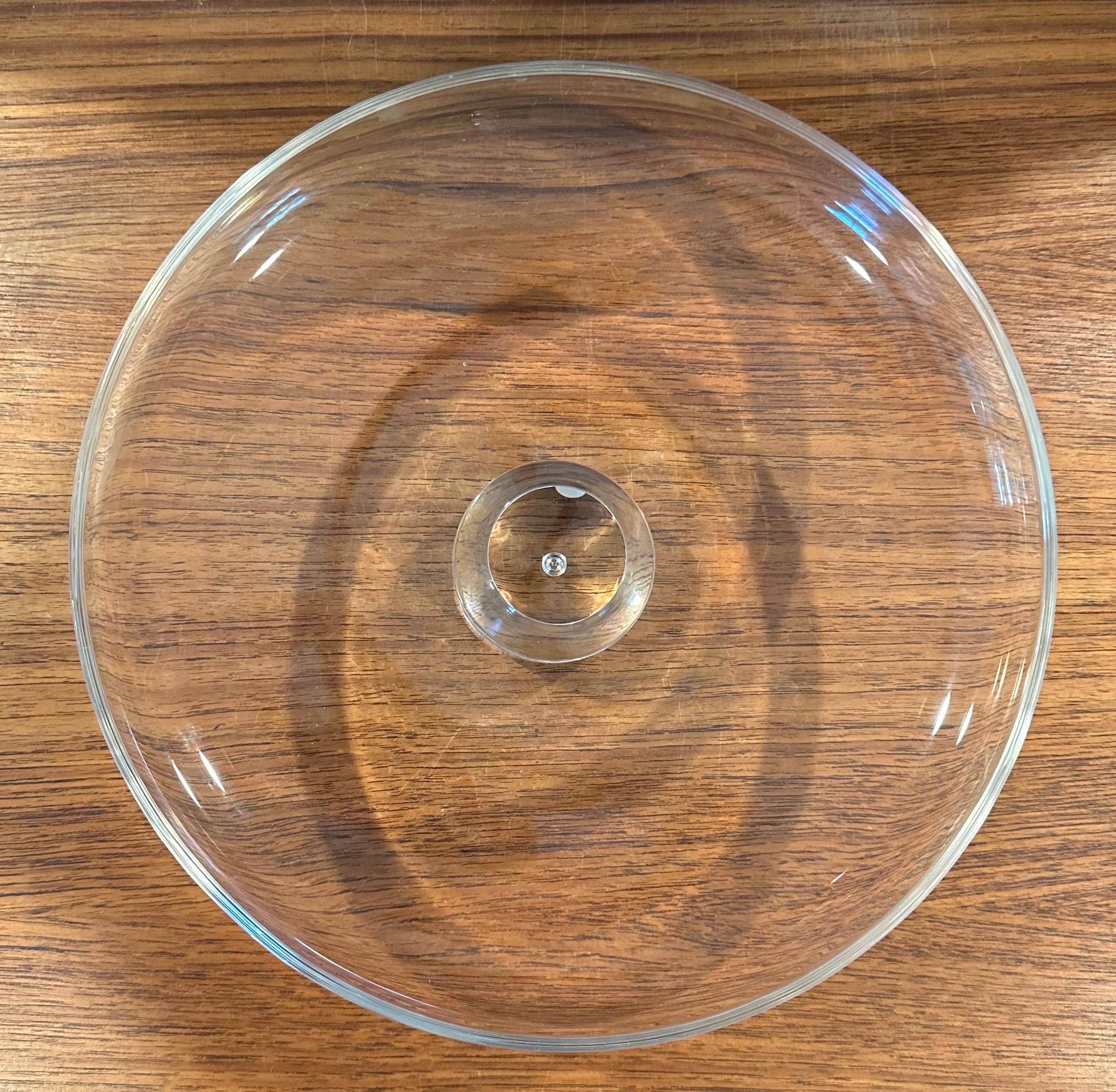 Bol de pedestal bajo de cristal de Steuben Glassworks siglo XX en venta
