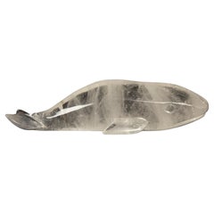 Crystal Majesty: Hand-Carved Rock Crystal Whale