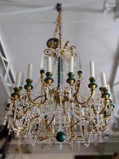 Crystal & Malachite Chandelier