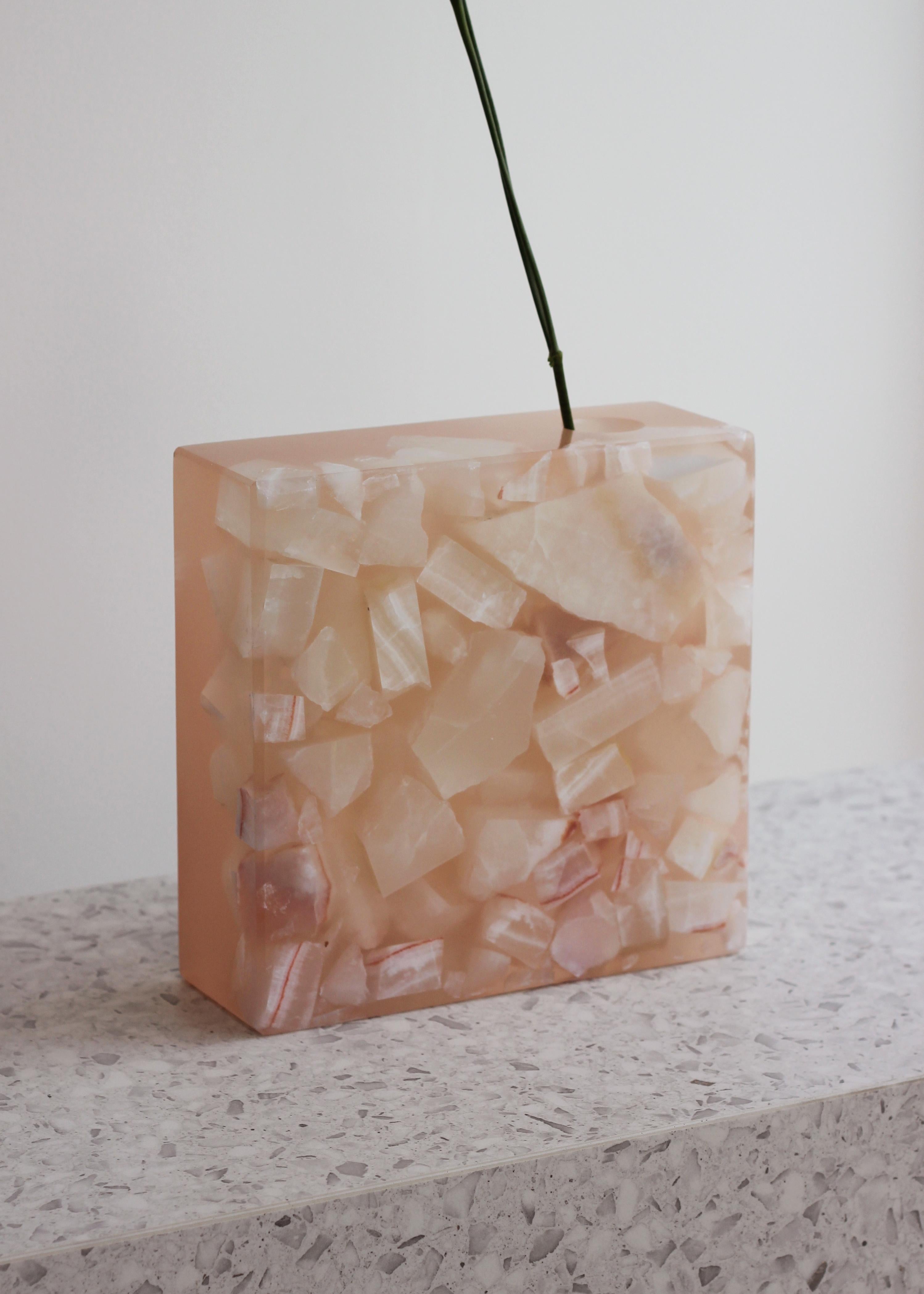 Crystal Marble Fragment Vase by Jang Hea Kyoung
Artist: Jang Hea Kyoung
Materials: Crystal resin and marble
Dimensions: 21 x 8 x 21 cm

Jang Hea Kyoung is based in Seoul, Republic of Korea. She searches for craft elements and makes modern