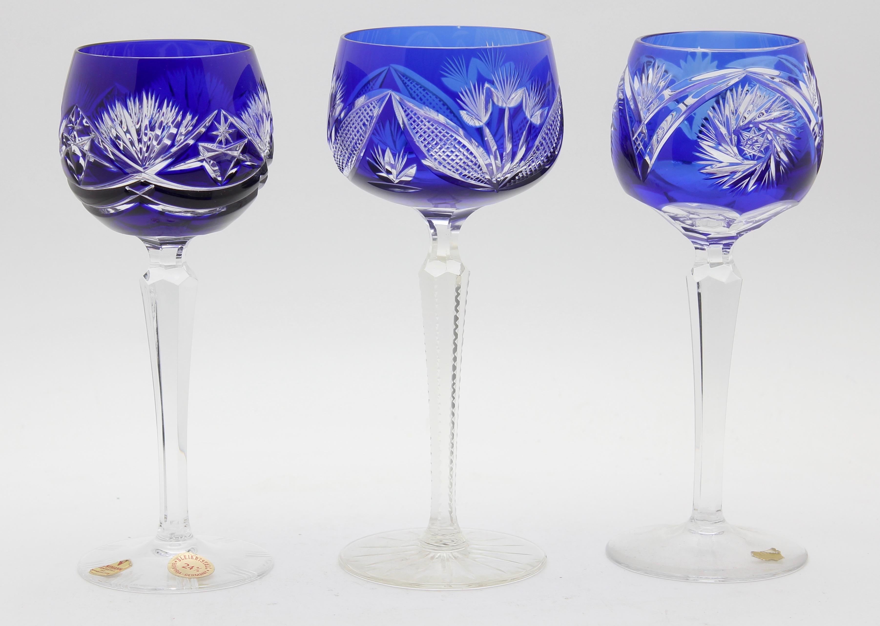 nachtmann colored crystal wine glasses