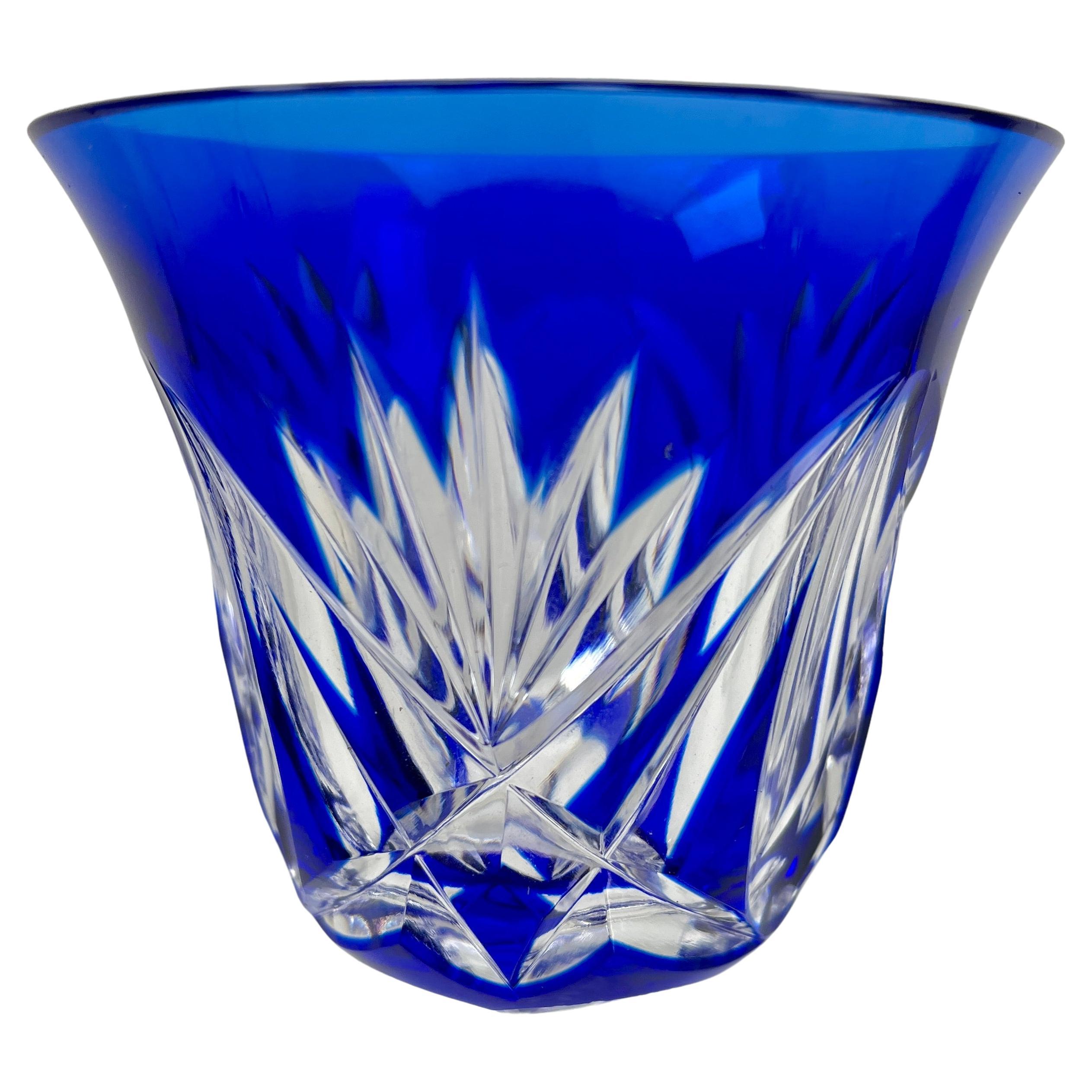 Crystal Mix Set of 6 Nachtmann Stem Glasses with Colored Overlay Cut to Clear 3