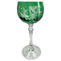 Set aus 6 Nachtmann Stem-Gläsern aus Kristallkristall mit farbigem Überzug, geschliffen und klar geschliffen