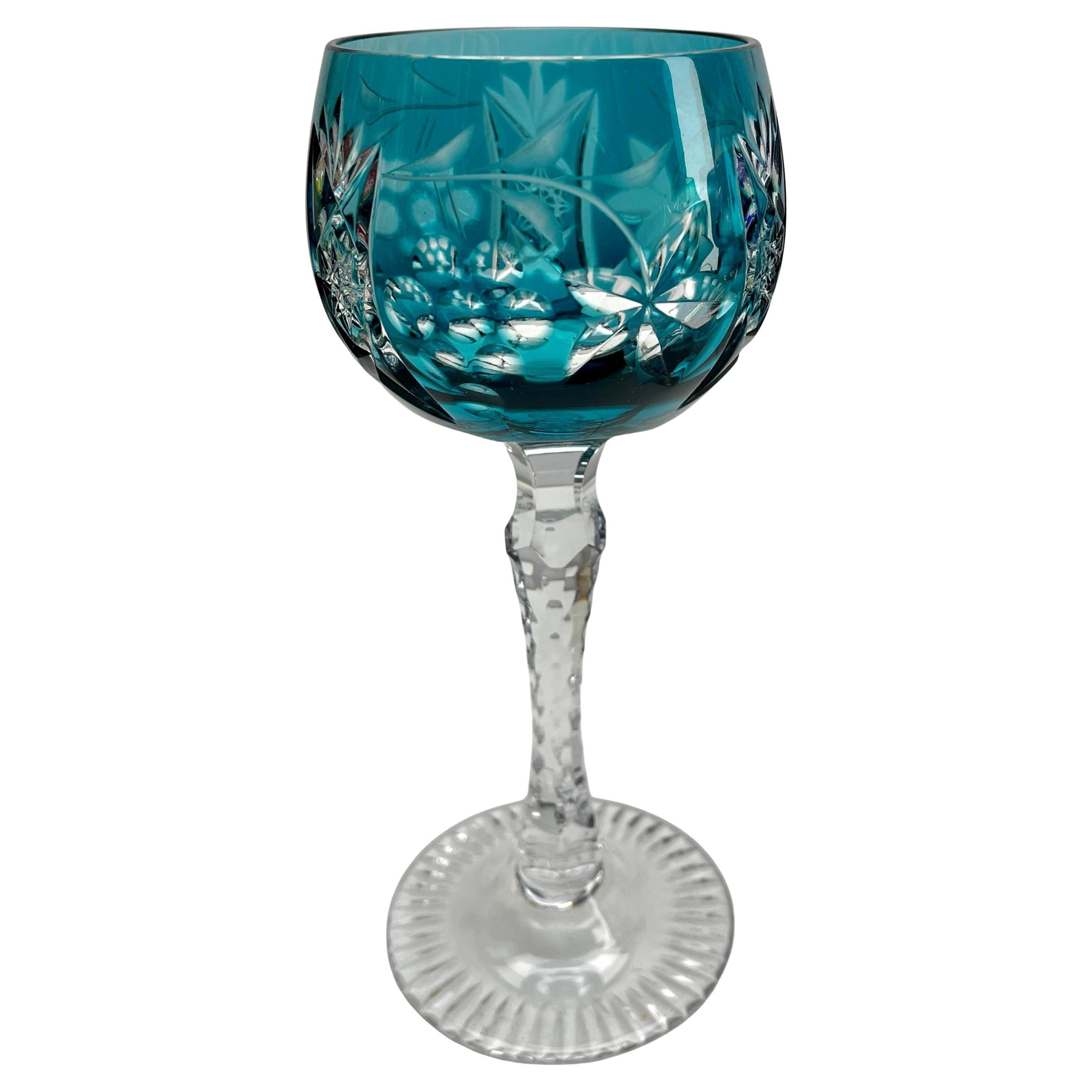 Crystal Mix Set de 6 verres à pied Nachtmann avec incrustation de couleur, taillés pour être transparents Bon état - En vente à Verviers, BE