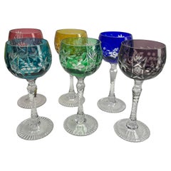 Cristal Mixto Juego de 6 Copas de Vástago Nachtmann con Recubrimiento de Color Cortado a Transparente