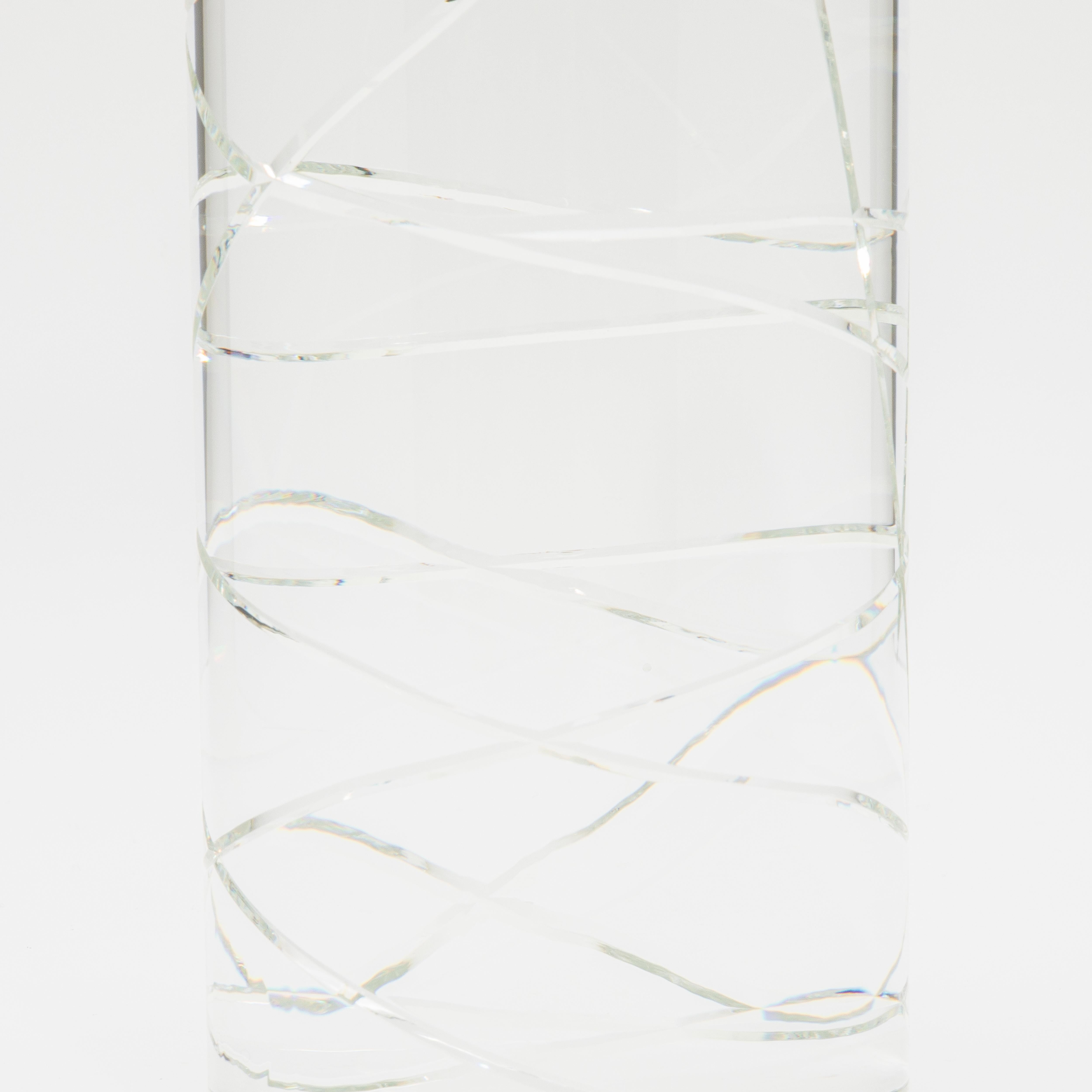 Crystal Modern Pillar by KA Glass In New Condition For Sale In West Hollywood, CA