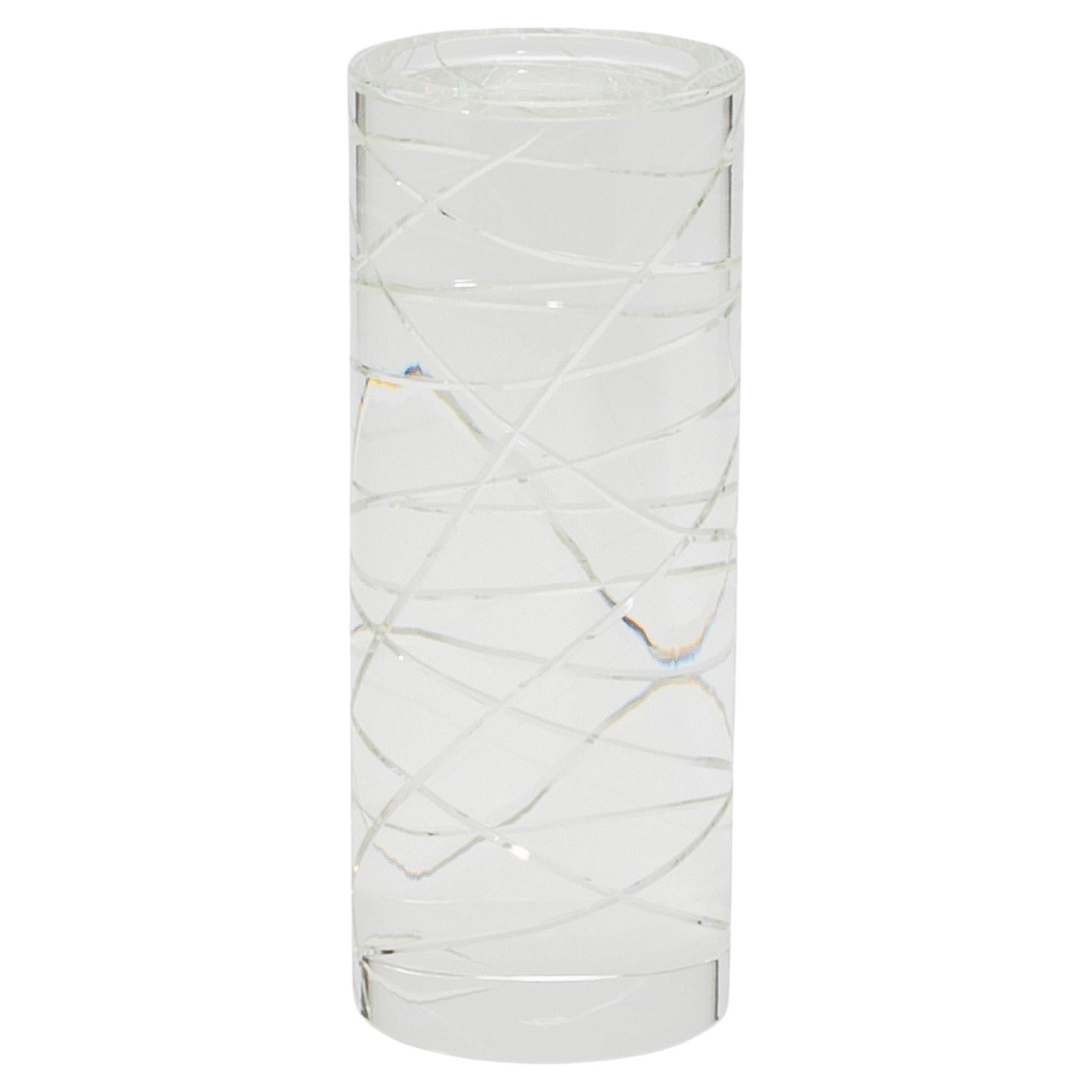 Crystal Modern Pillar by KA Glass For Sale