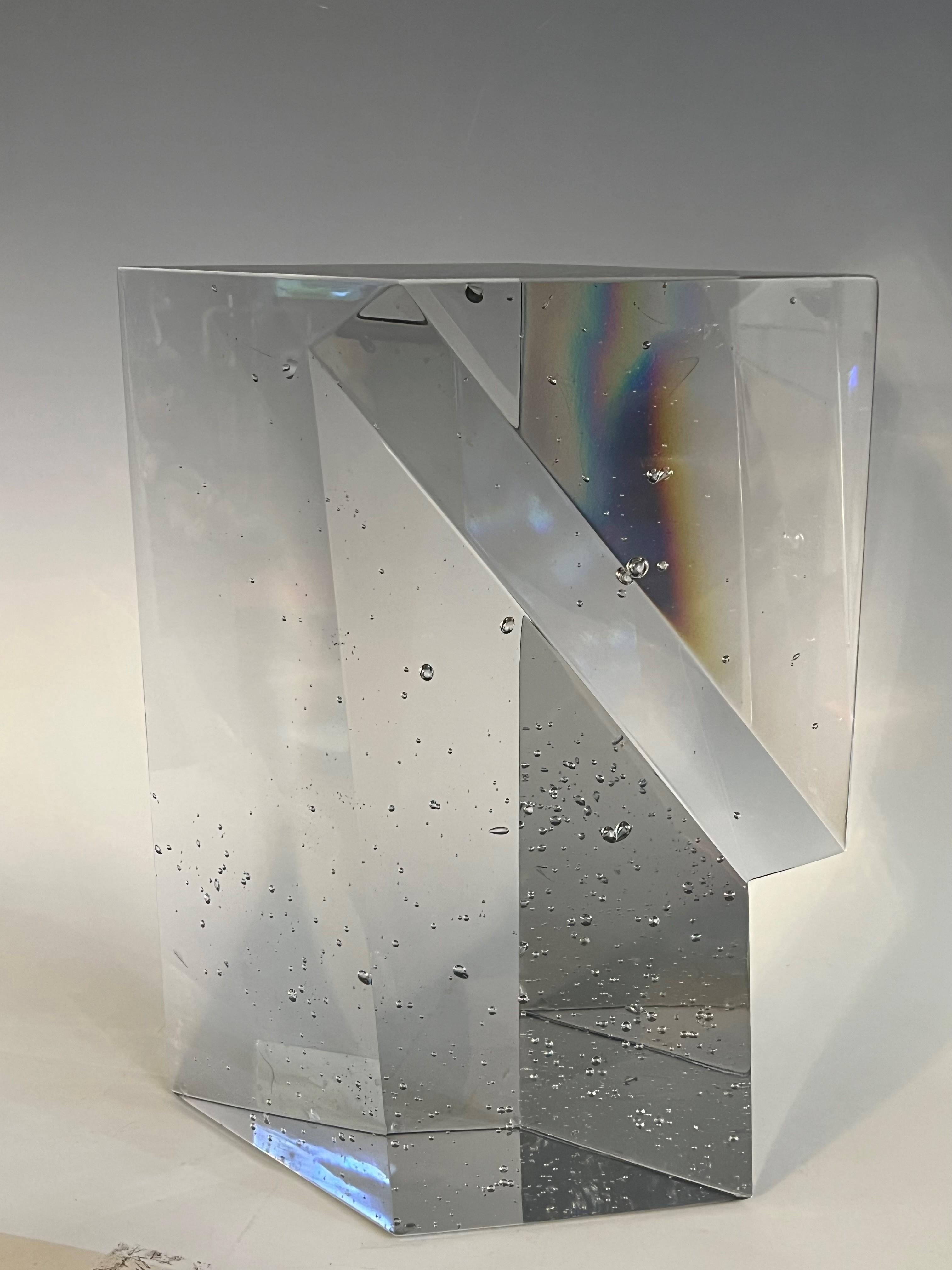 Hand-Crafted Crystal Monolith by Jan Exnar, Czech Republic 1991 For Sale