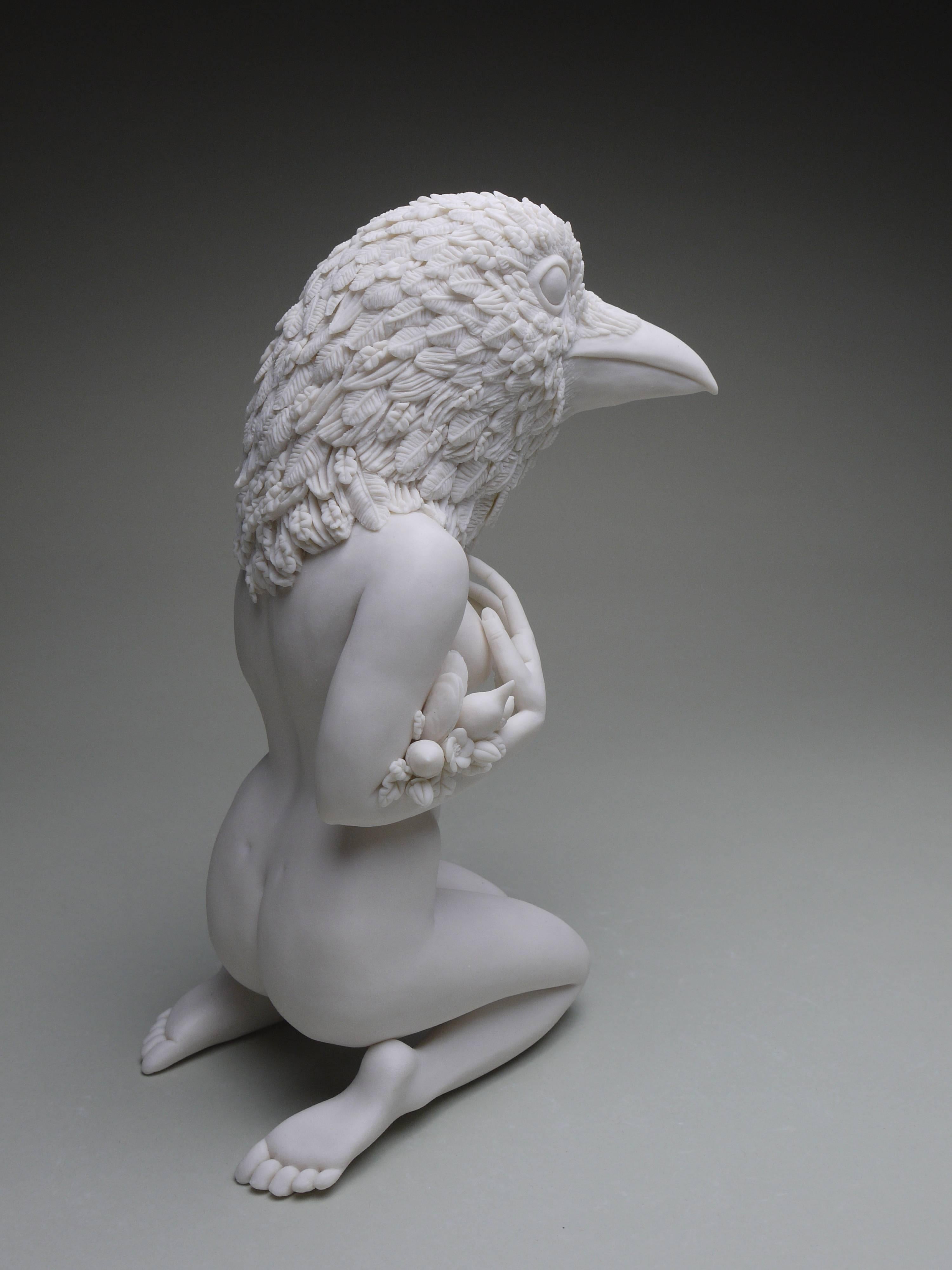 New Symbiosis: Raven - Sculpture by Crystal Morey
