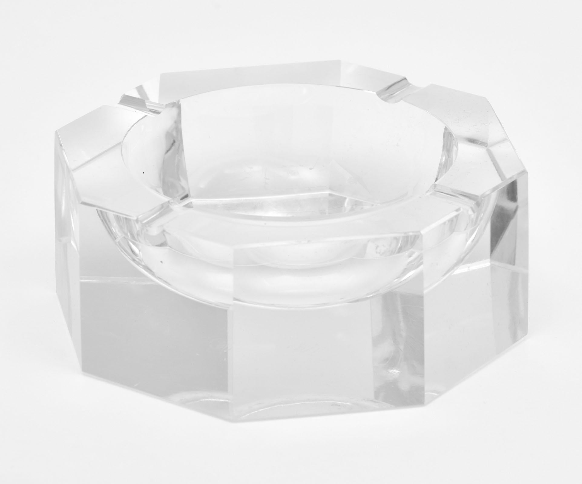 “Moser” cut crystal bowl or ashtray. We love the simplicity and style of this piece.