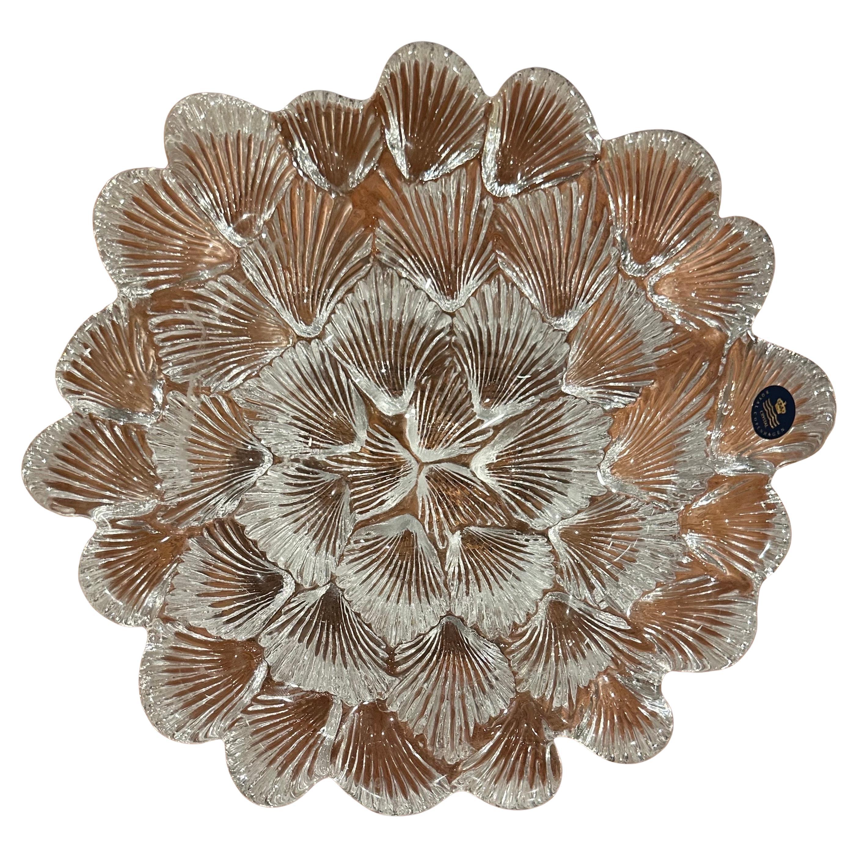 Schale mit Muschelschale aus Kristall von Royal Copenhagen im Zustand „Gut“ im Angebot in San Diego, CA