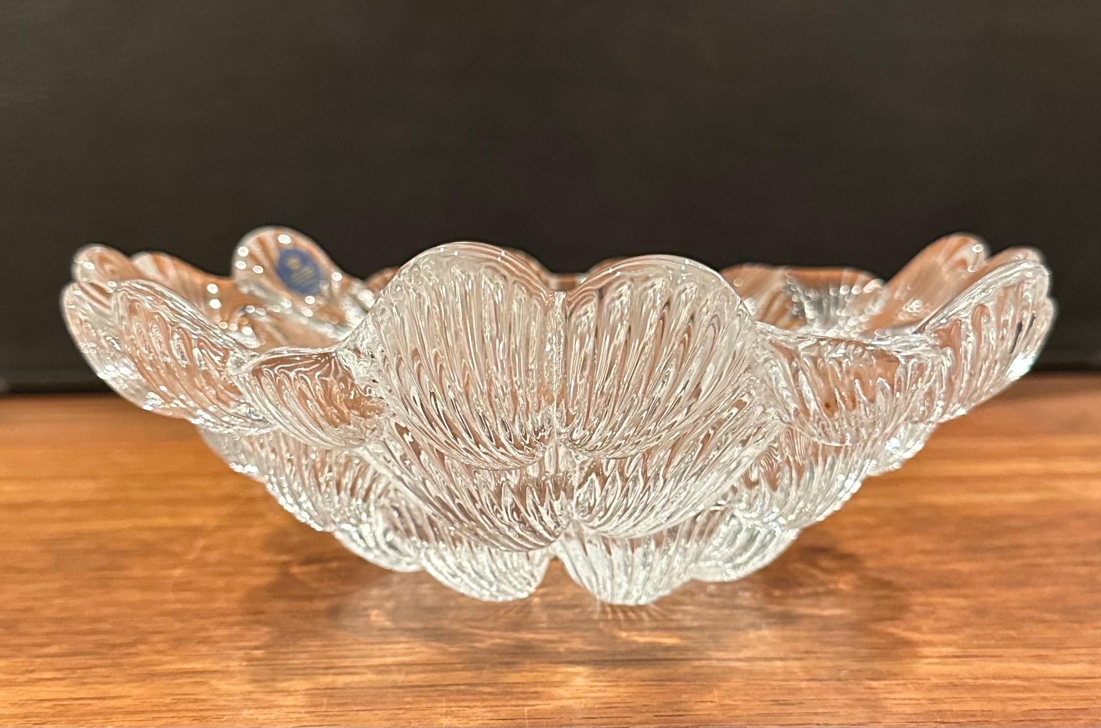 Schale mit Muschelschale aus Kristall von Royal Copenhagen (20. Jahrhundert) im Angebot