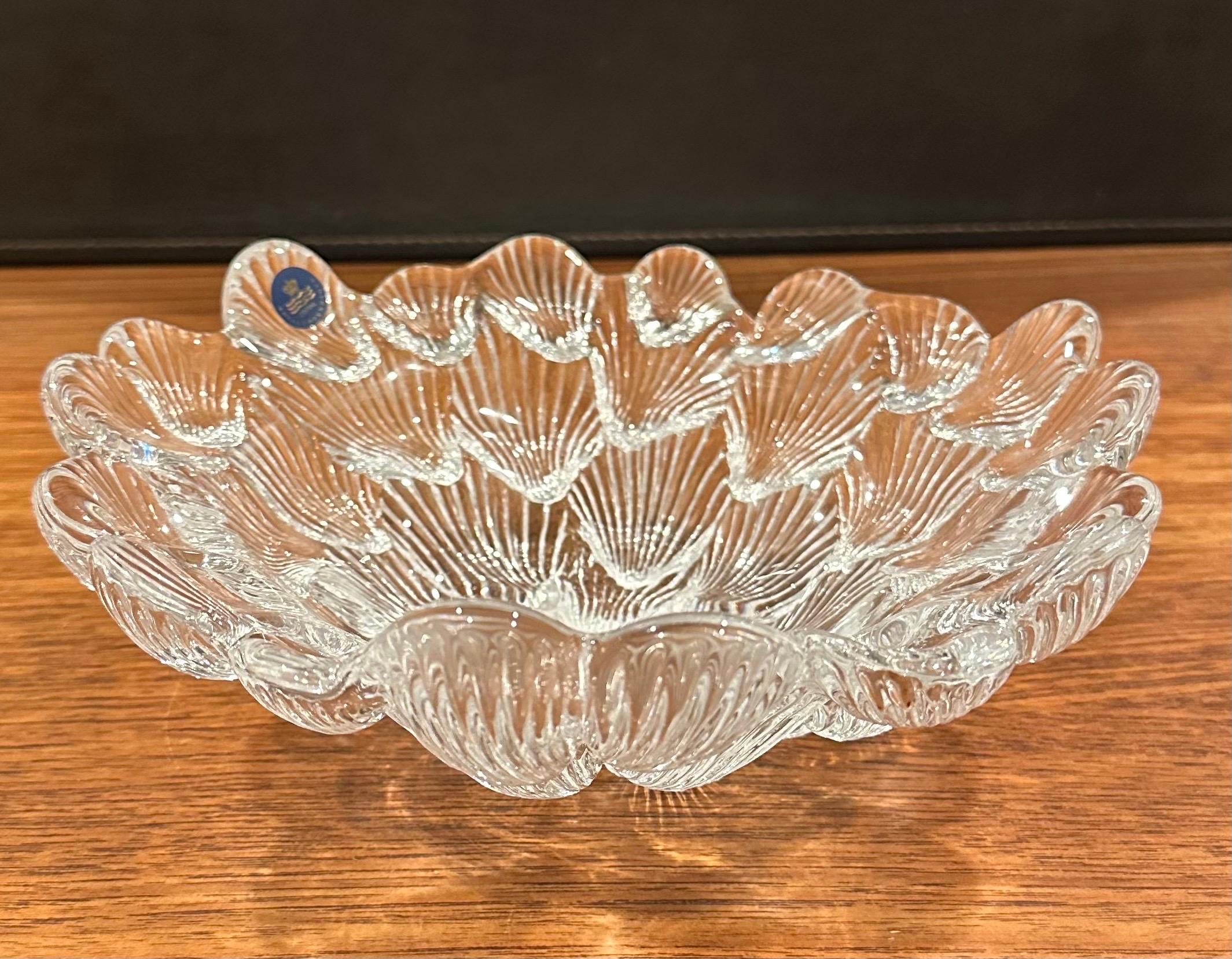 Schale mit Muschelschale aus Kristall von Royal Copenhagen im Angebot 1