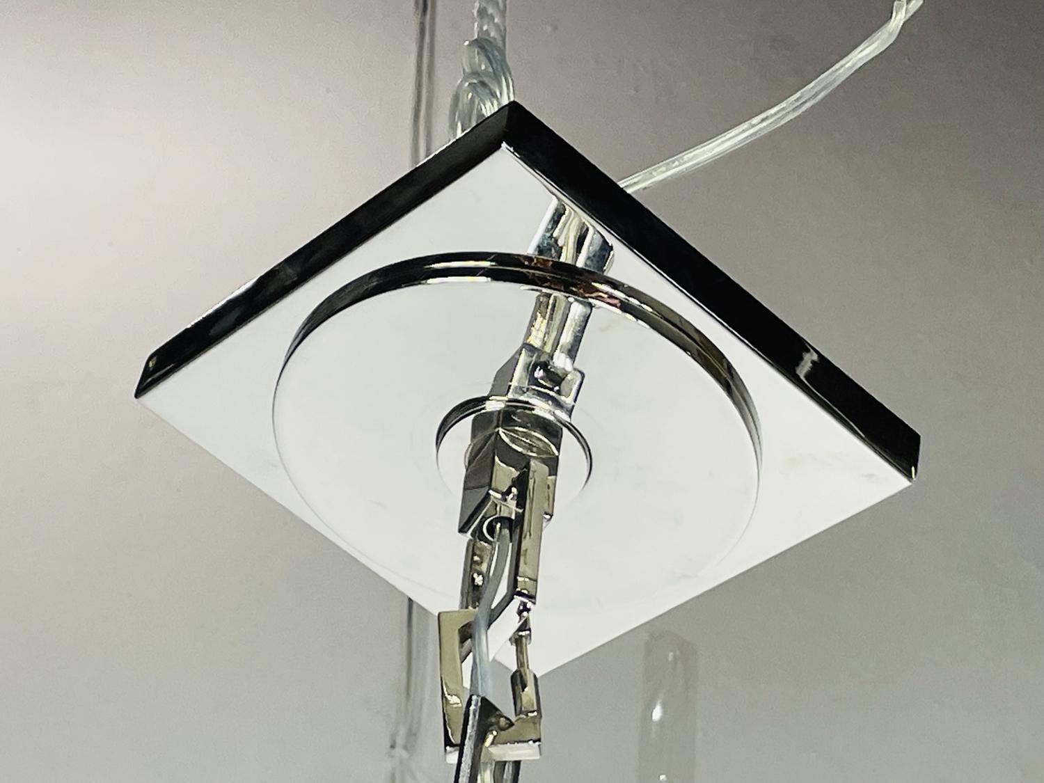 Crystal & Nickel 12 Arm Chandelier by Chapman & Myers for Visual Comfort In Good Condition For Sale In Los Angeles, CA
