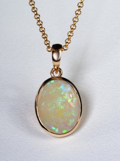 Kristall-Opal-Halskette, Gold
