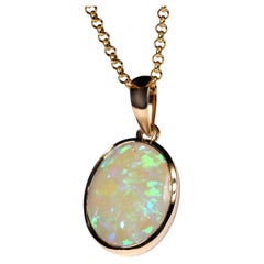 Kristall-Opal-Halskette, Gold