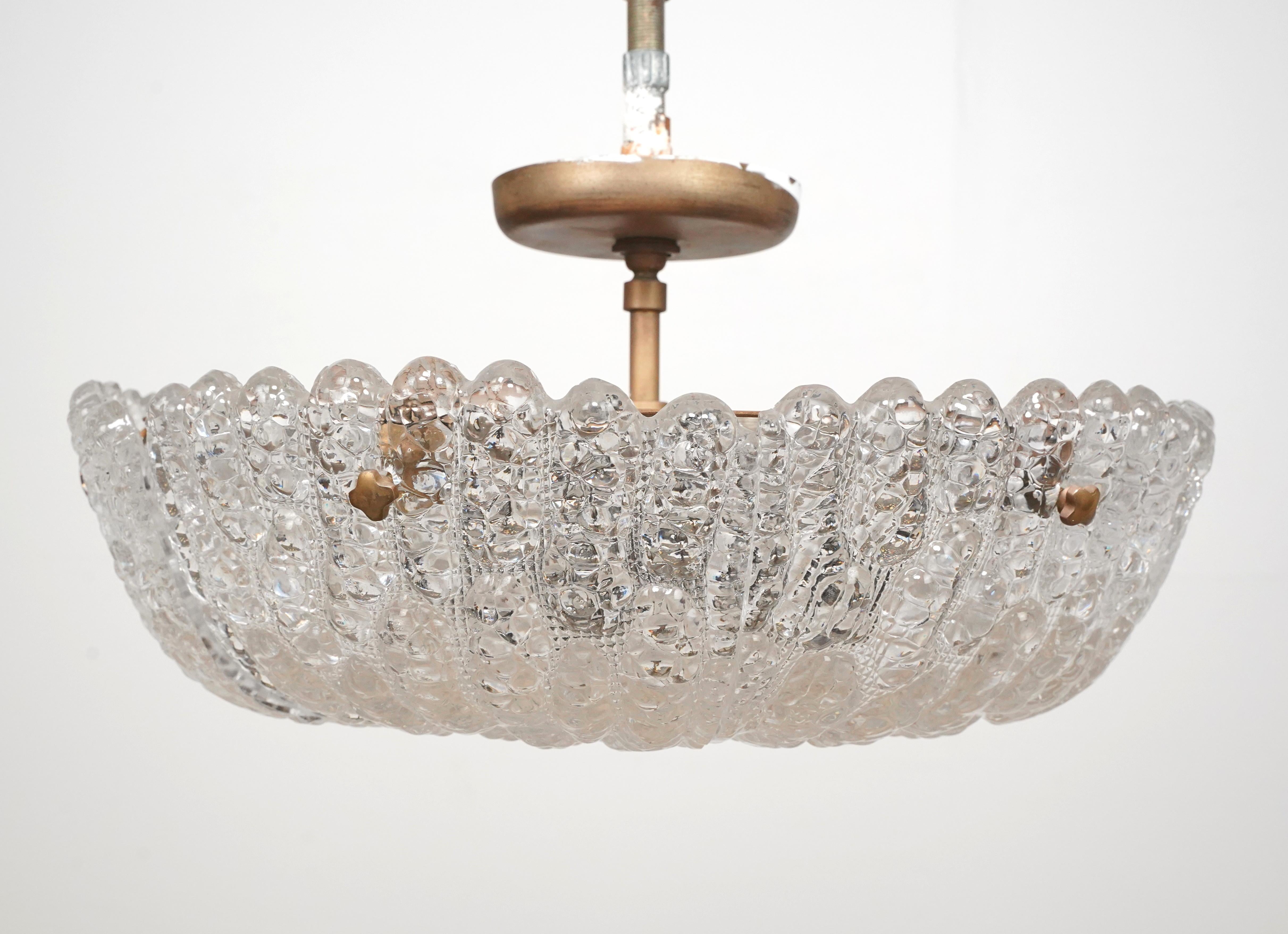 Grand plafonnier suspendu en cristal The Modern Scandinavian Mid Century Modern de la collection 