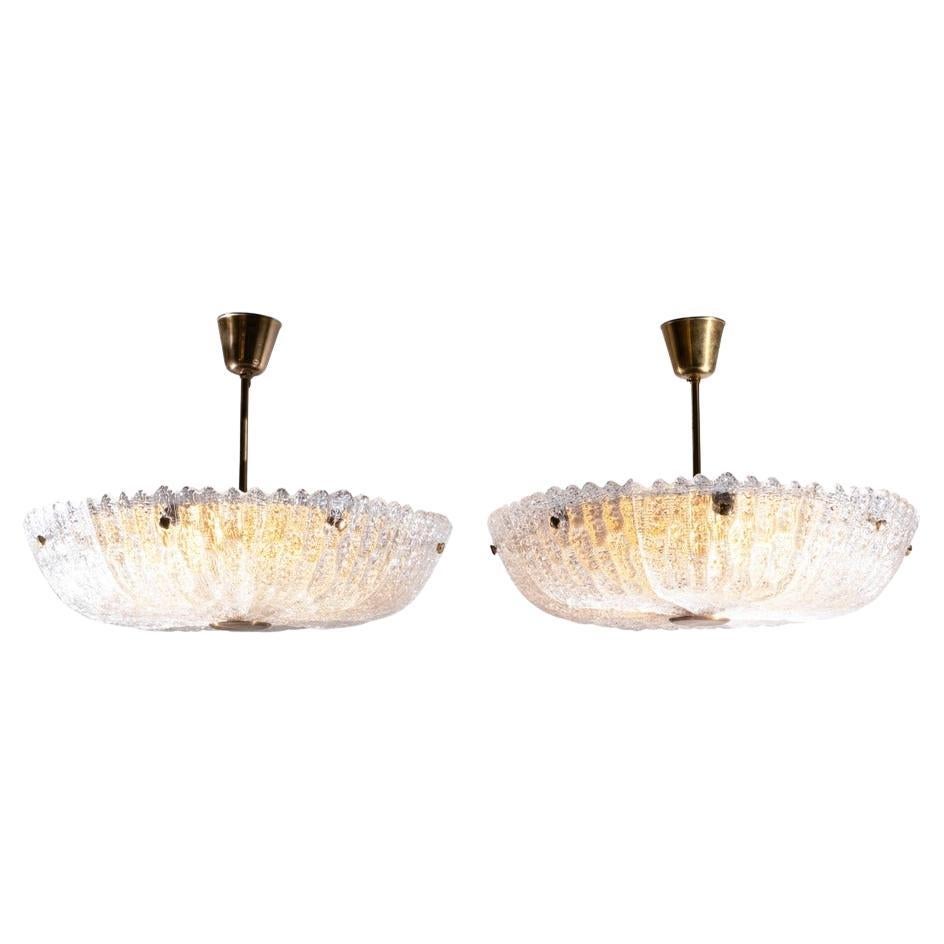Lampe à suspension en cristal Orrefors Embassy Light de Carl Fagerlund en vente