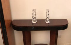 Paire de bougies en cristal, 1930, enseigne, Rogaska 'Slovénie'