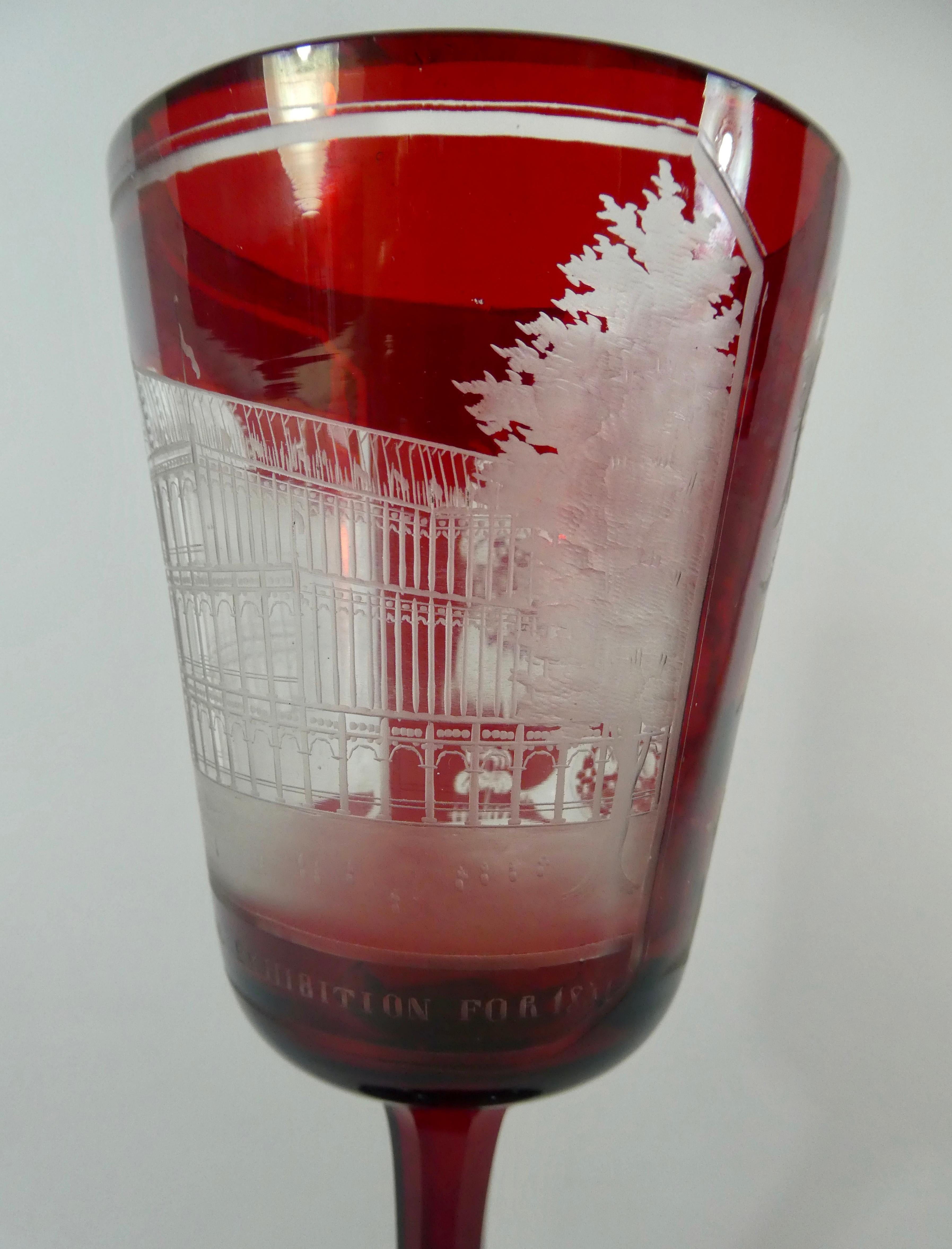 Crystal Palace Great Exhibition Commemorative Glass, 1851 In Good Condition In Gargrave, North Yorkshire