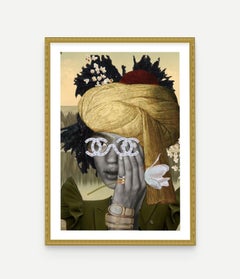 Portrait of a Human Being Ottoman Turban - Pop Art Print on Paper, 2020s, New