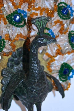 Crystal Peacock Table Lamp