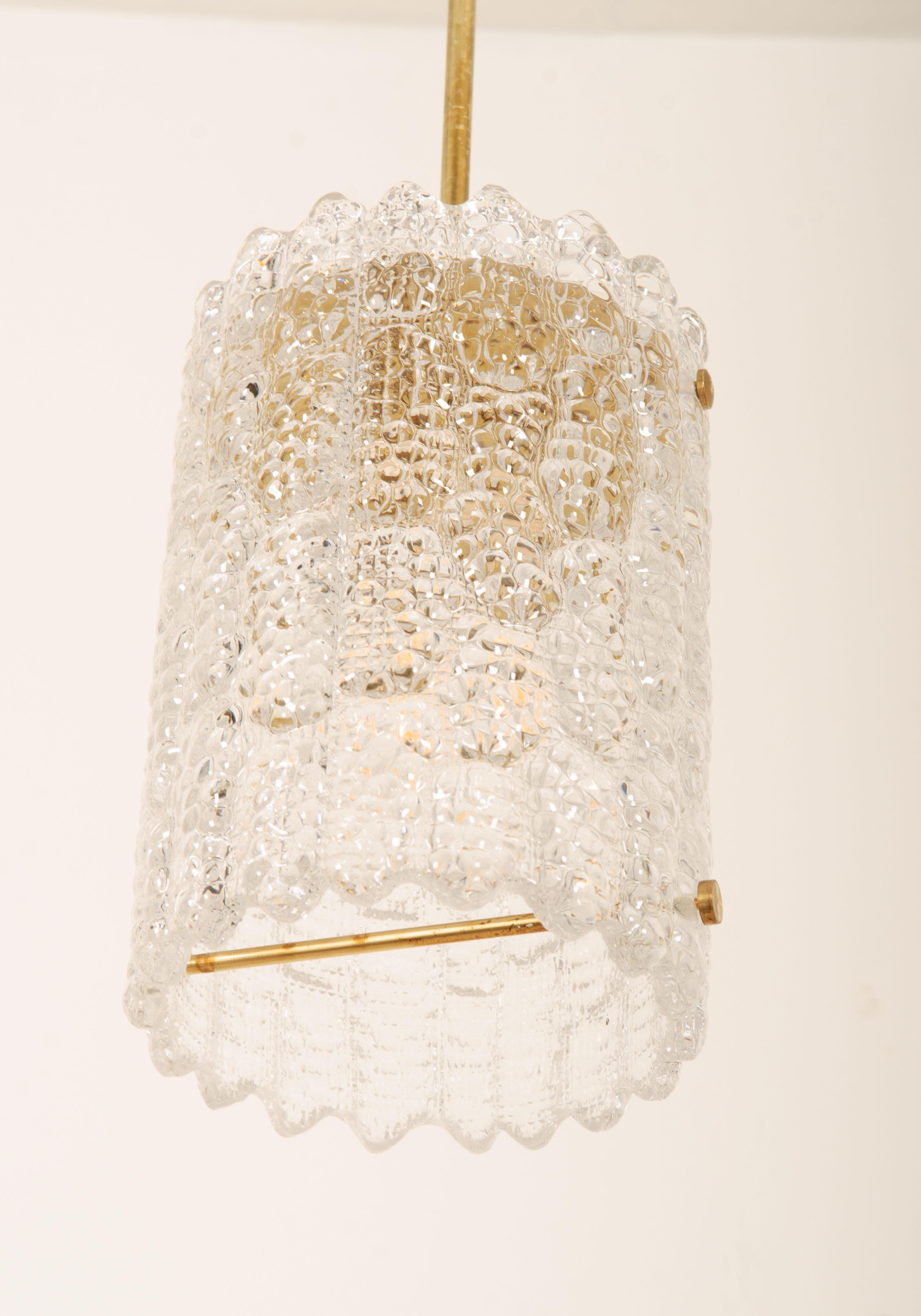 Scandinavian Modern Crystal Pendant by Carl Fagerlund for Orrefors, Sweden For Sale