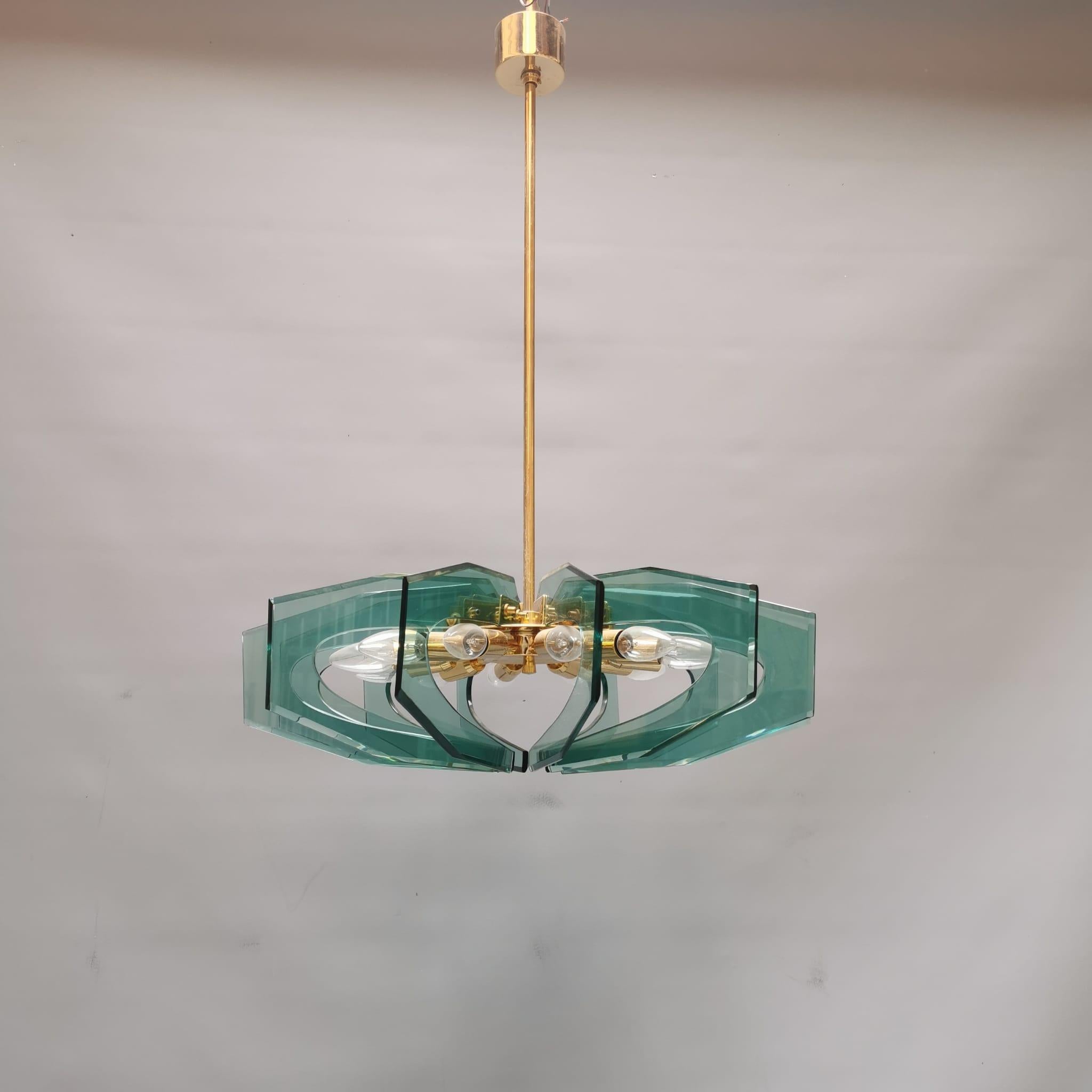 Crystal Pendant Lamp, Gino Paroldo, 50s 5