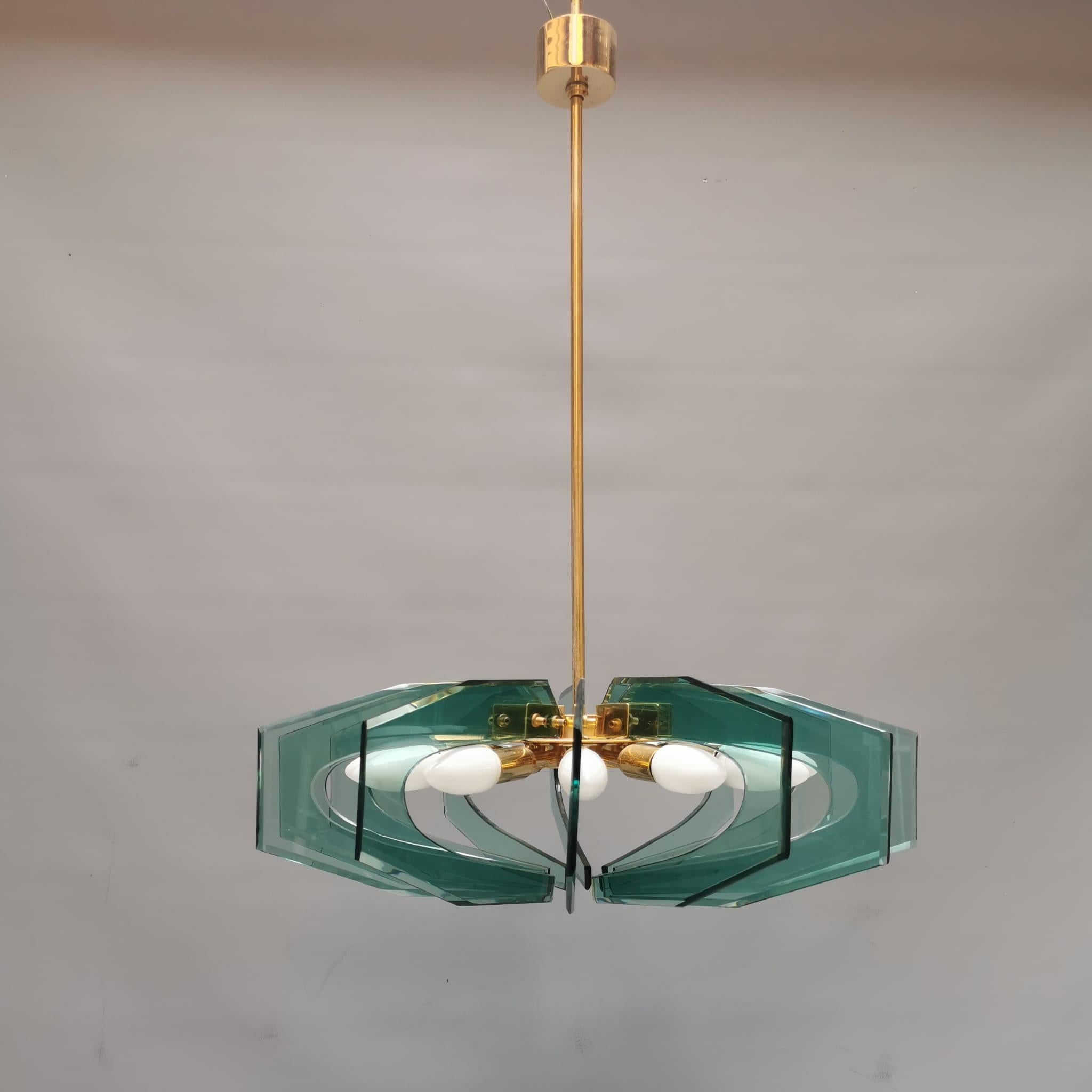Crystal Pendant Lamp, Gino Paroldo, 50s 6